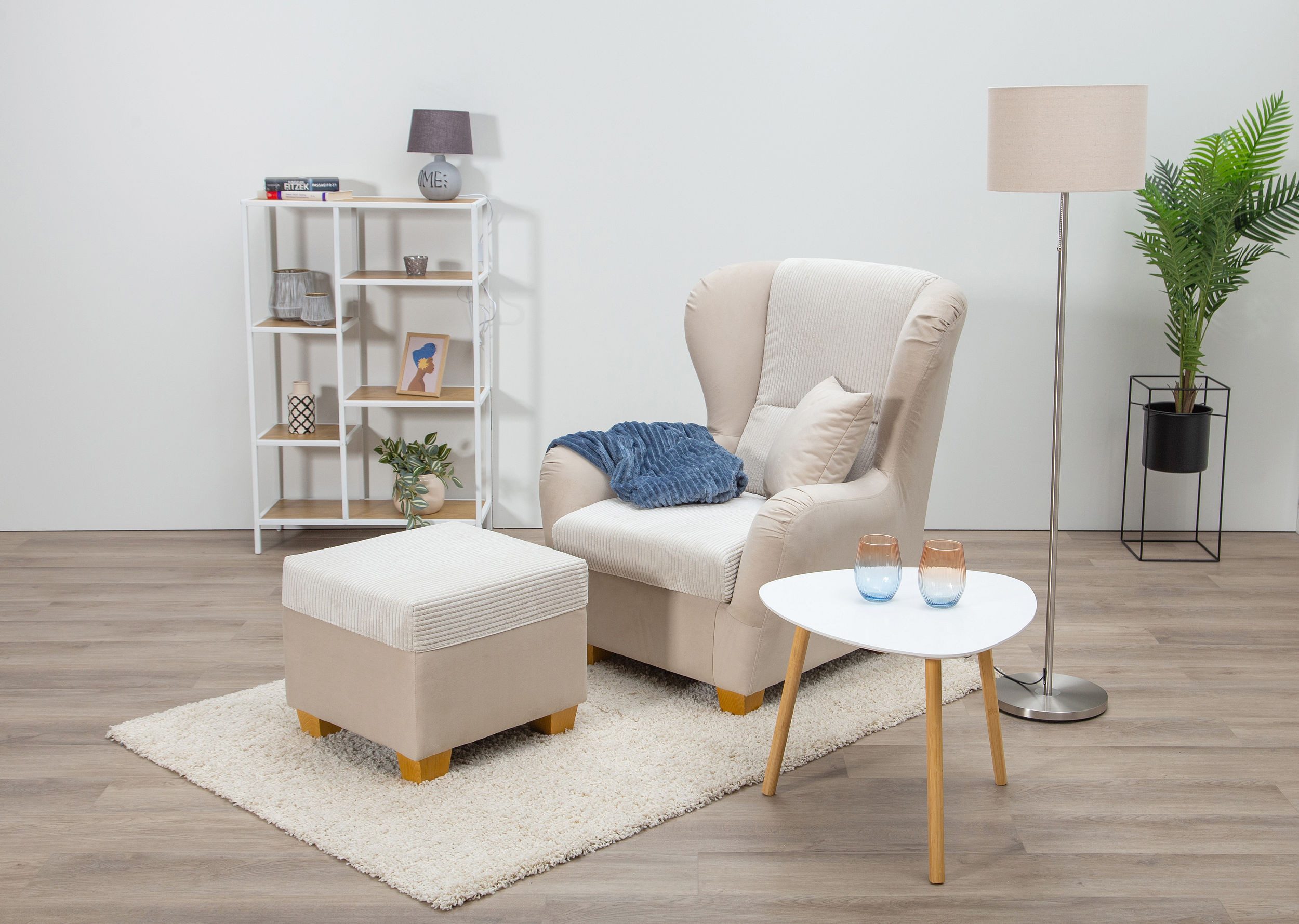 Home affaire Ohrensessel Oliver, Ohrensess,mit Hocker,Zierkissen,Klassische günstig online kaufen