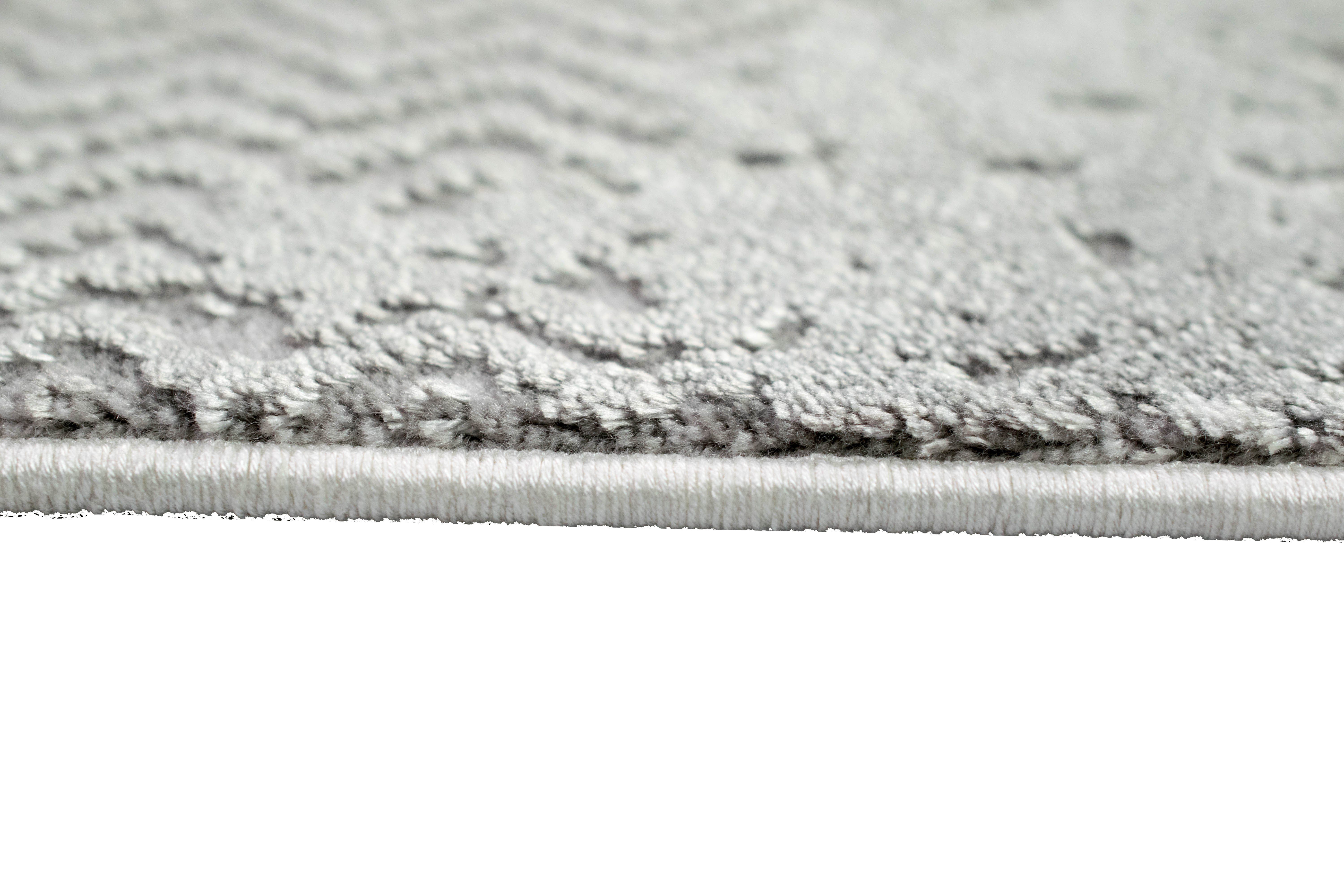 TeppichHome24 Teppich Teppich abstrakt aus Naturfasern in grau creme, rechteckig