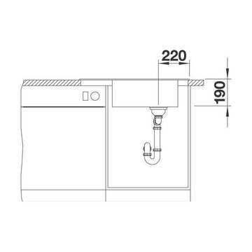 Blanco Granitspüle BLANCO Einbauspüle ELON XL 6 S Silgranit InFino weiß, 78/50 cm