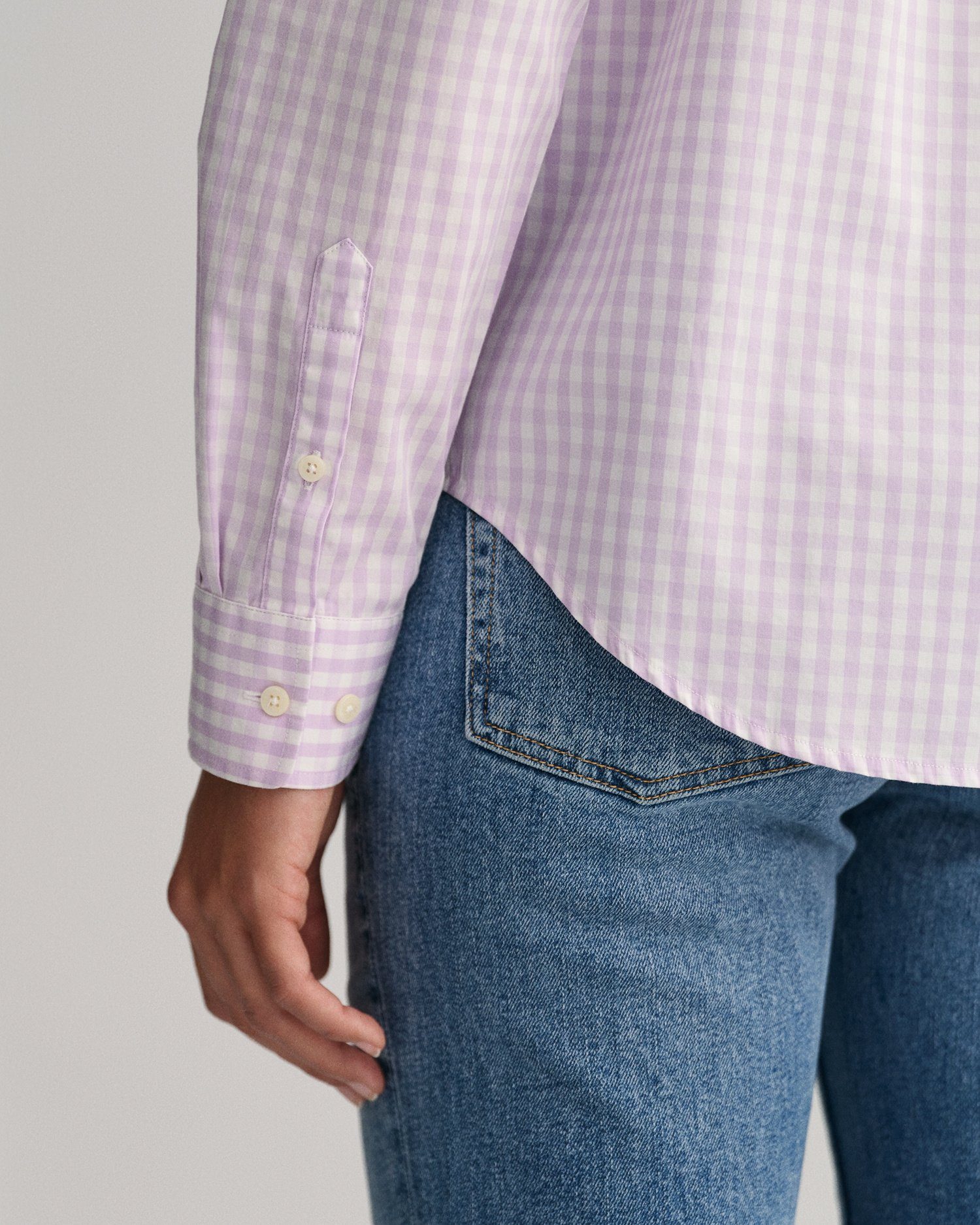 Gant Klassische Bluse Regular Fit Broadcloth Bluse mit Vichy-Karo