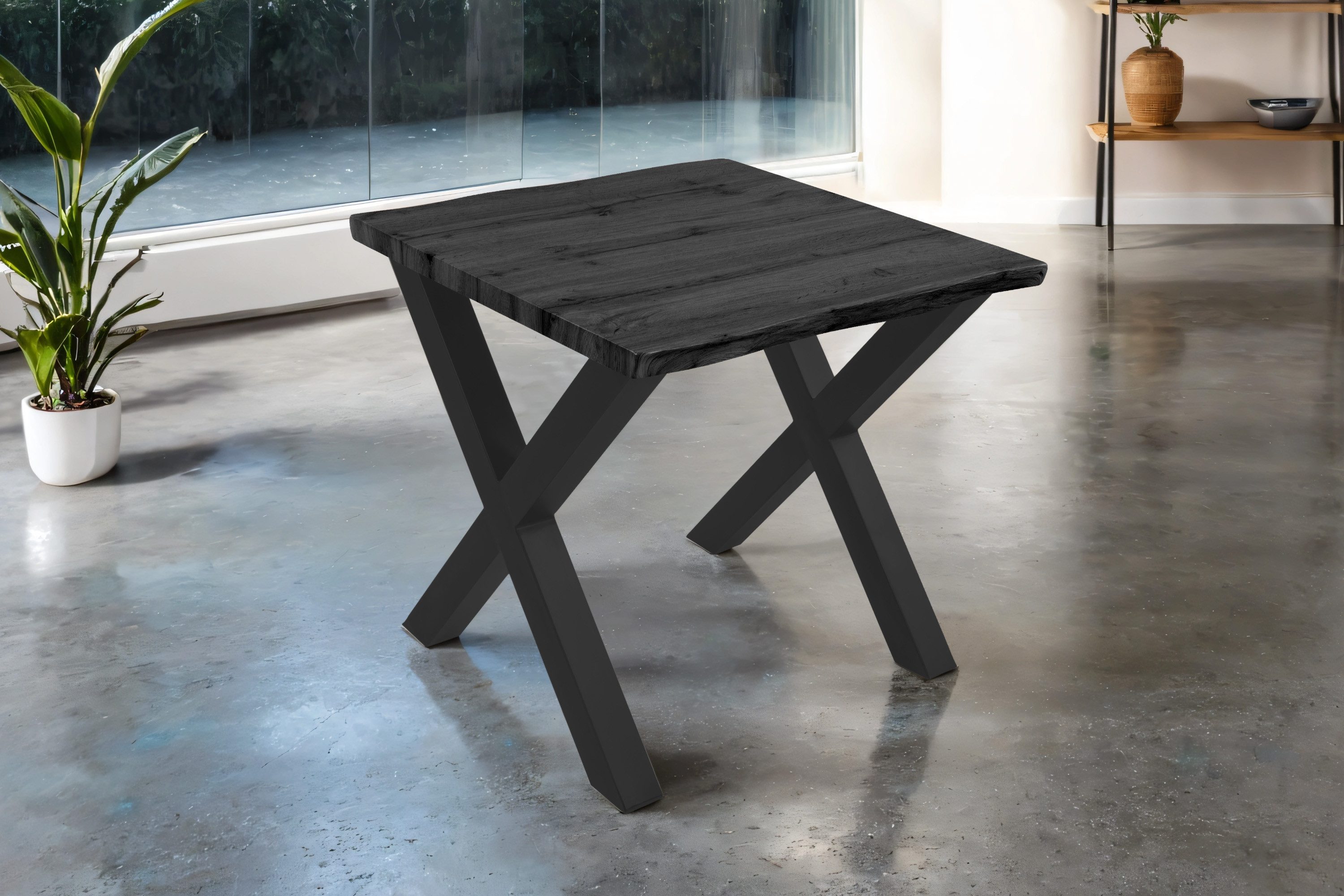 SAM® Esstisch Thori, verschiedene Holz-Optiken, X-Metallgestell, günstig online kaufen