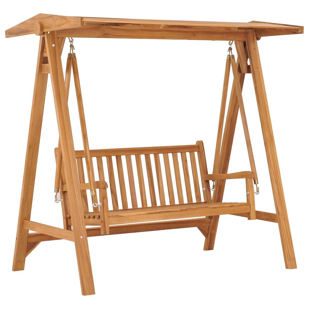 Hollywoodschaukel Hollywoodschaukel 170 cm Massivholz Teak Holz