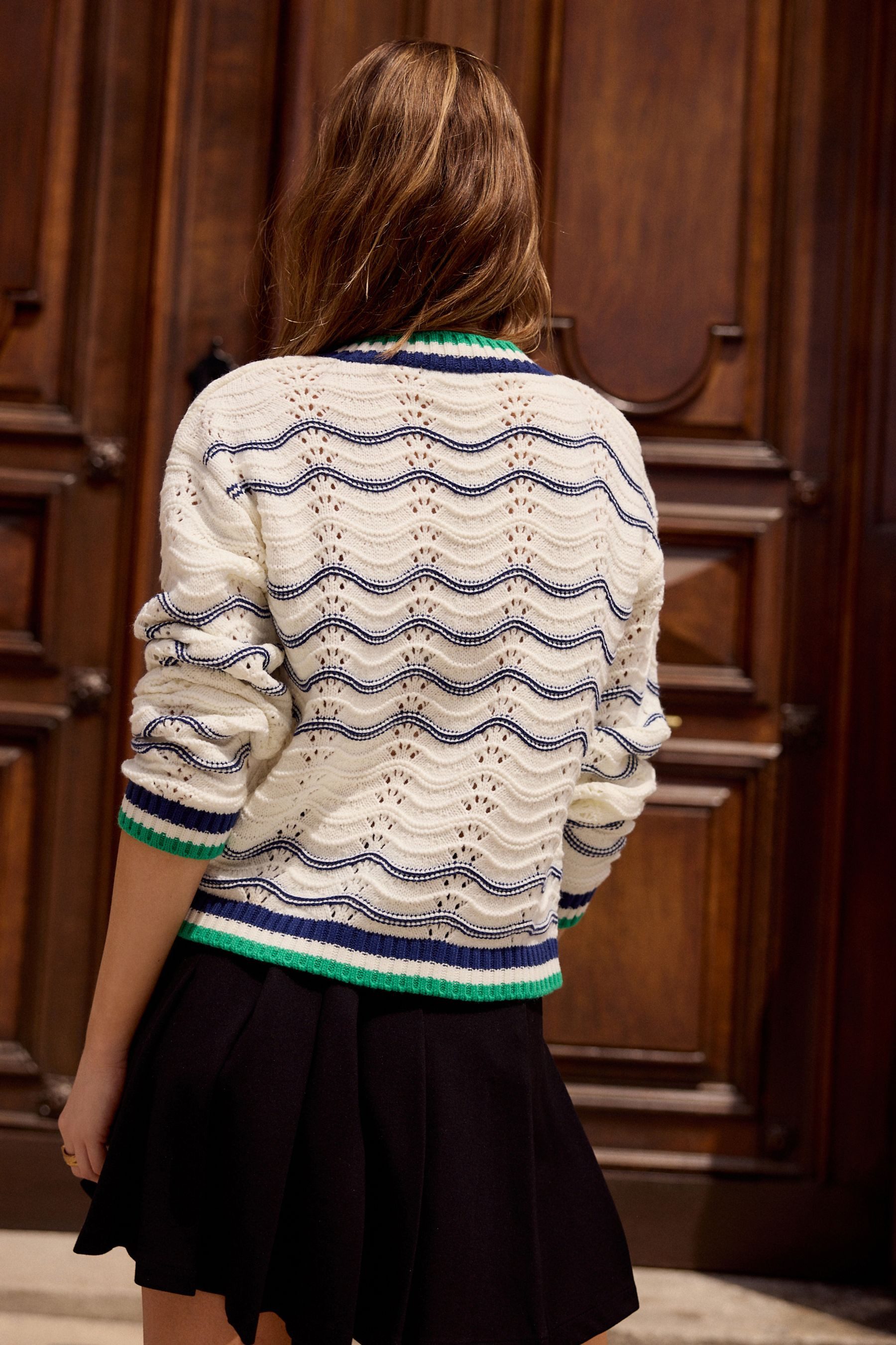 Next V-Ausschnitt-Pullover Cricket-Strickpullover (1-tlg)