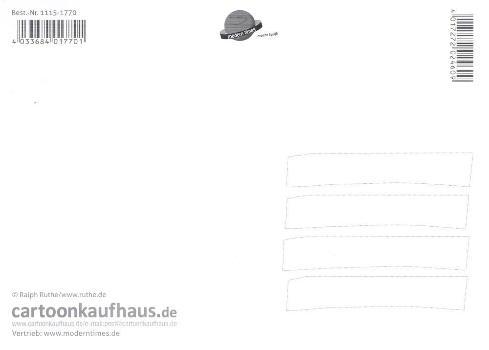 Thumbnail - Postkarte Cartoon-Postkarte Ralph Ruthe "Haben Sie an Ihre Versichertenkart ..."