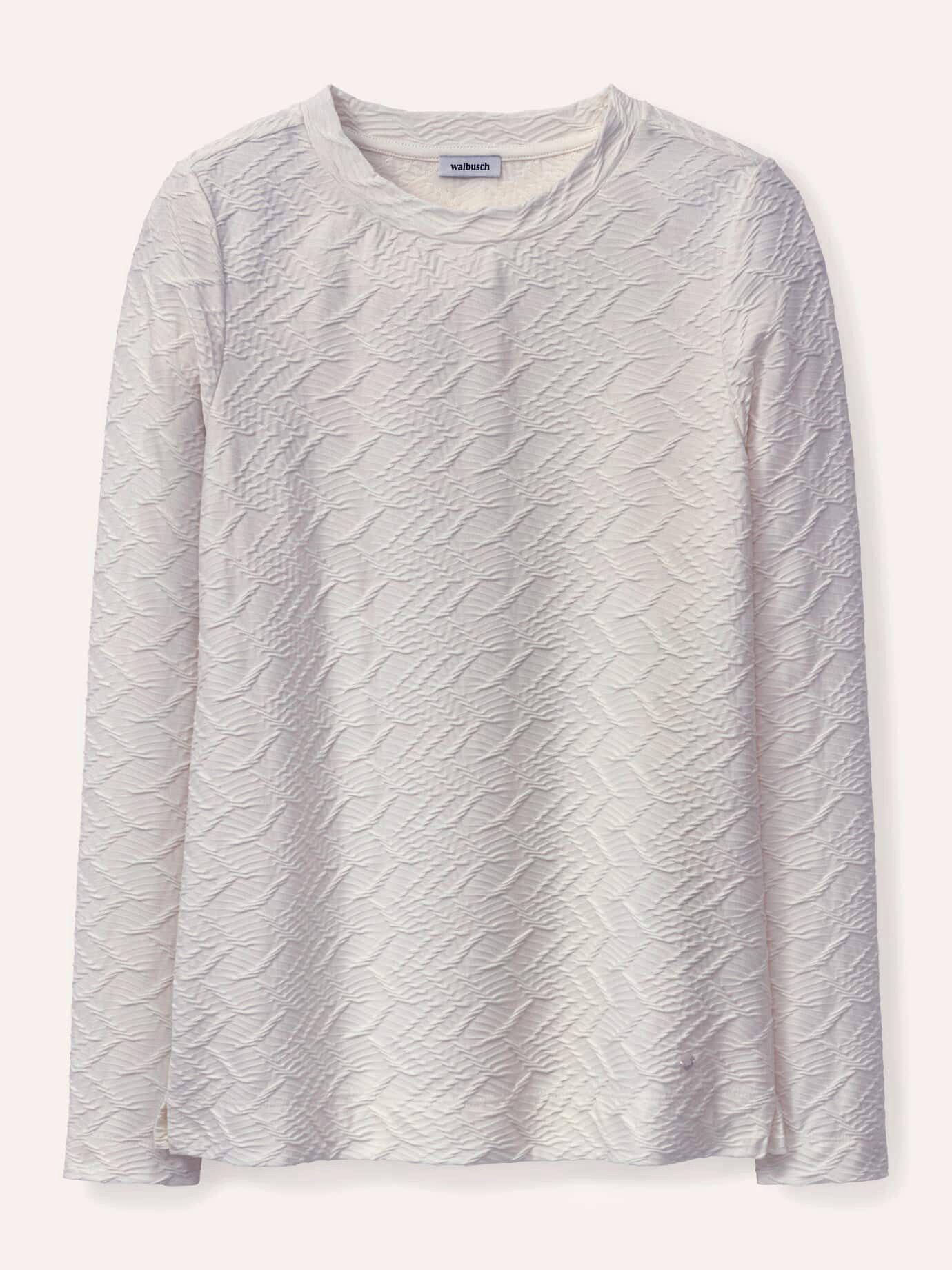 Walbusch Langarmshirt Damen Shirt mit Struktur Rundhals Langarm, pflegeleicht – Bild 2 von 4