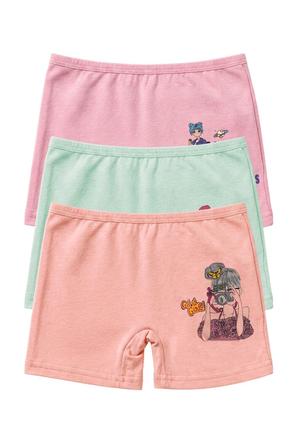 öts Unterkleid Öts Mädchen 3er-Pack Baumwoll Boxerset