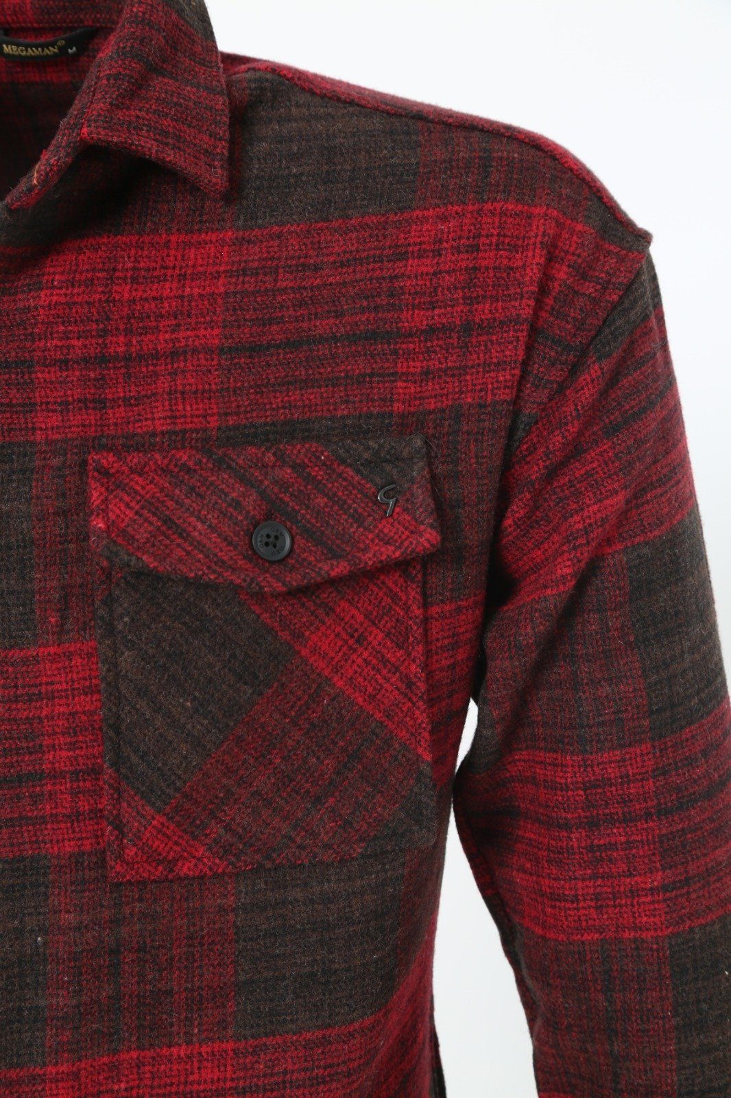 Megaman Jeans Flanellhemd Flanellhemd H-263 Flanellhemd Kariert Hemd Holzfä günstig online kaufen