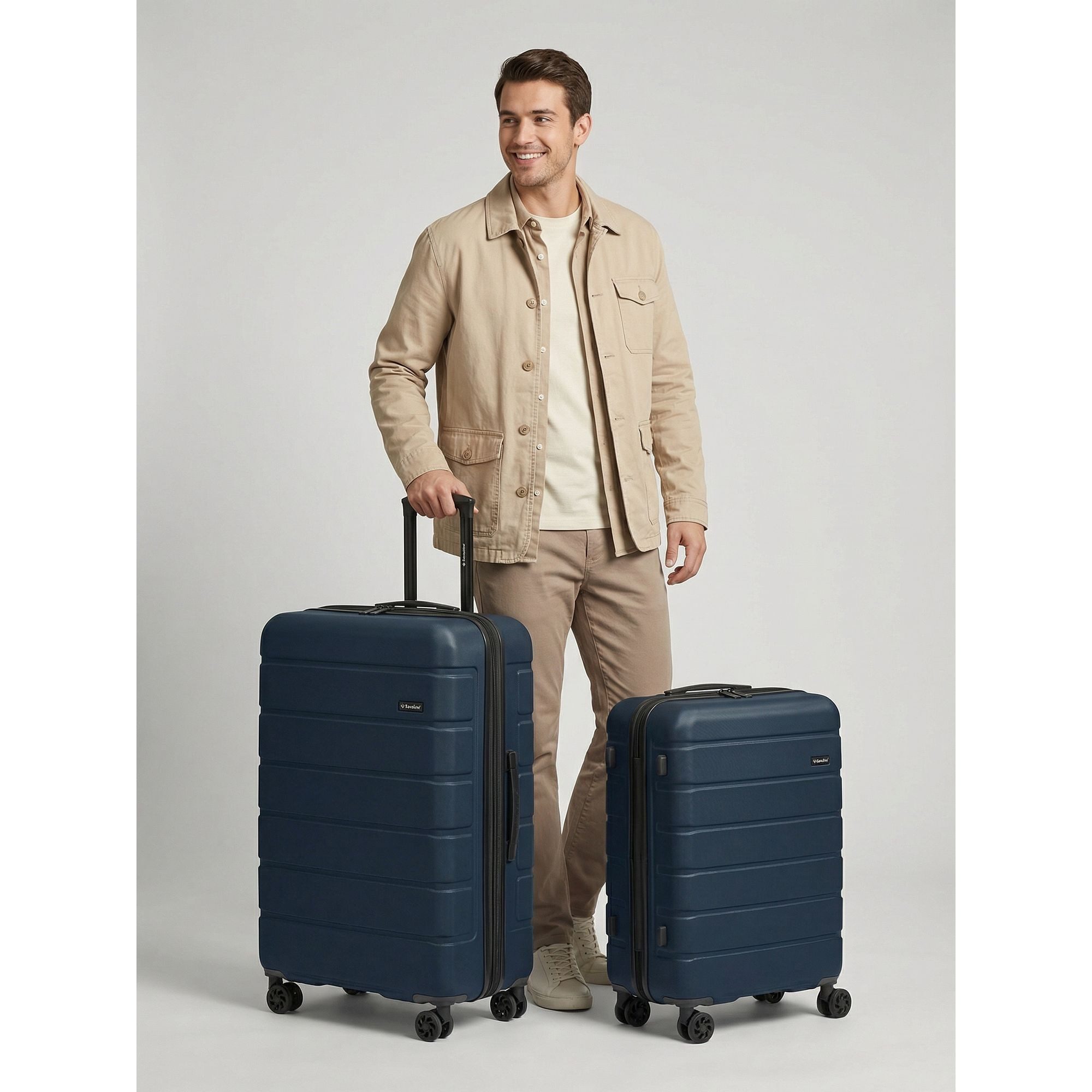 Saxoline® Trolleyset Miami, 4 Rollen, (2-teilig, 2 tlg), ABS