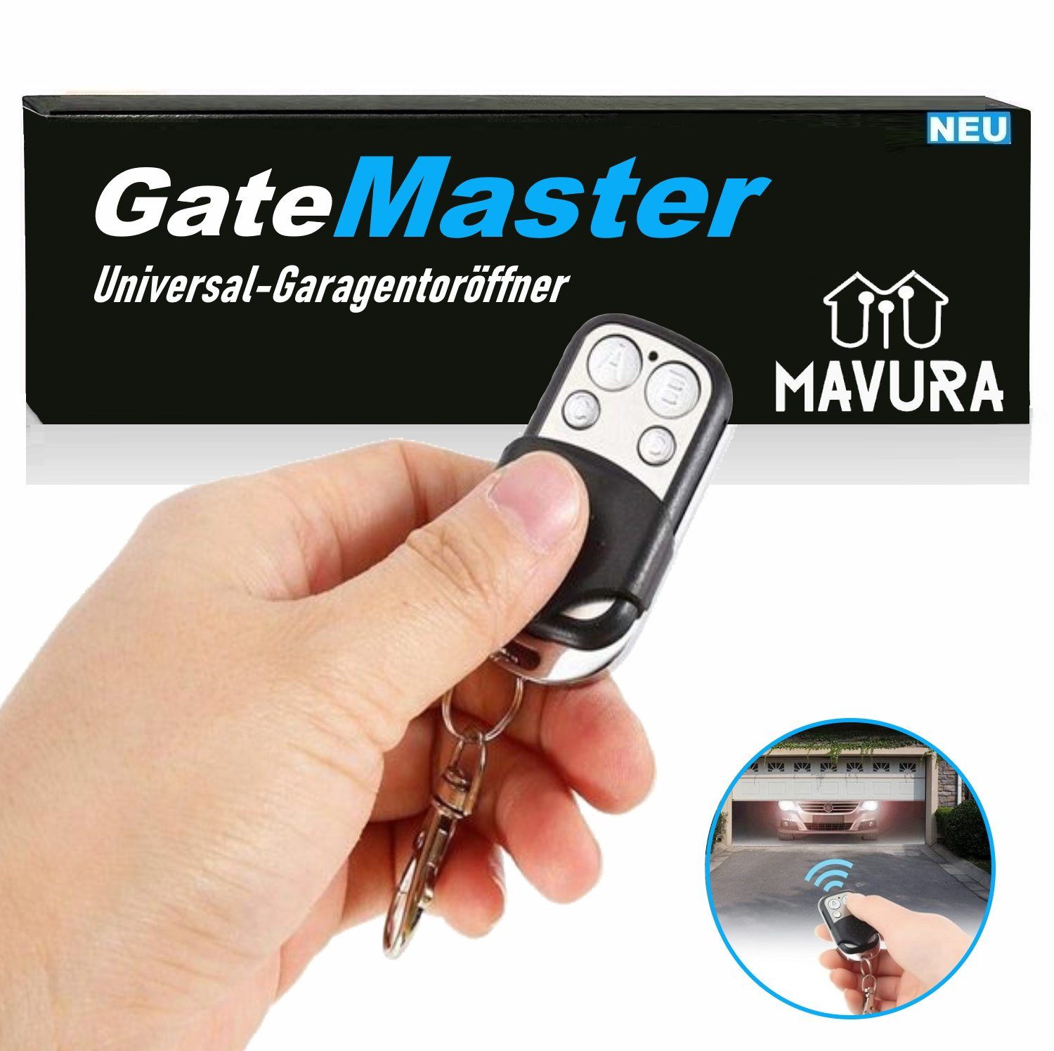 GateMaster Universal Garagentoröffner Fernbedienung Universal-Fernbedienung