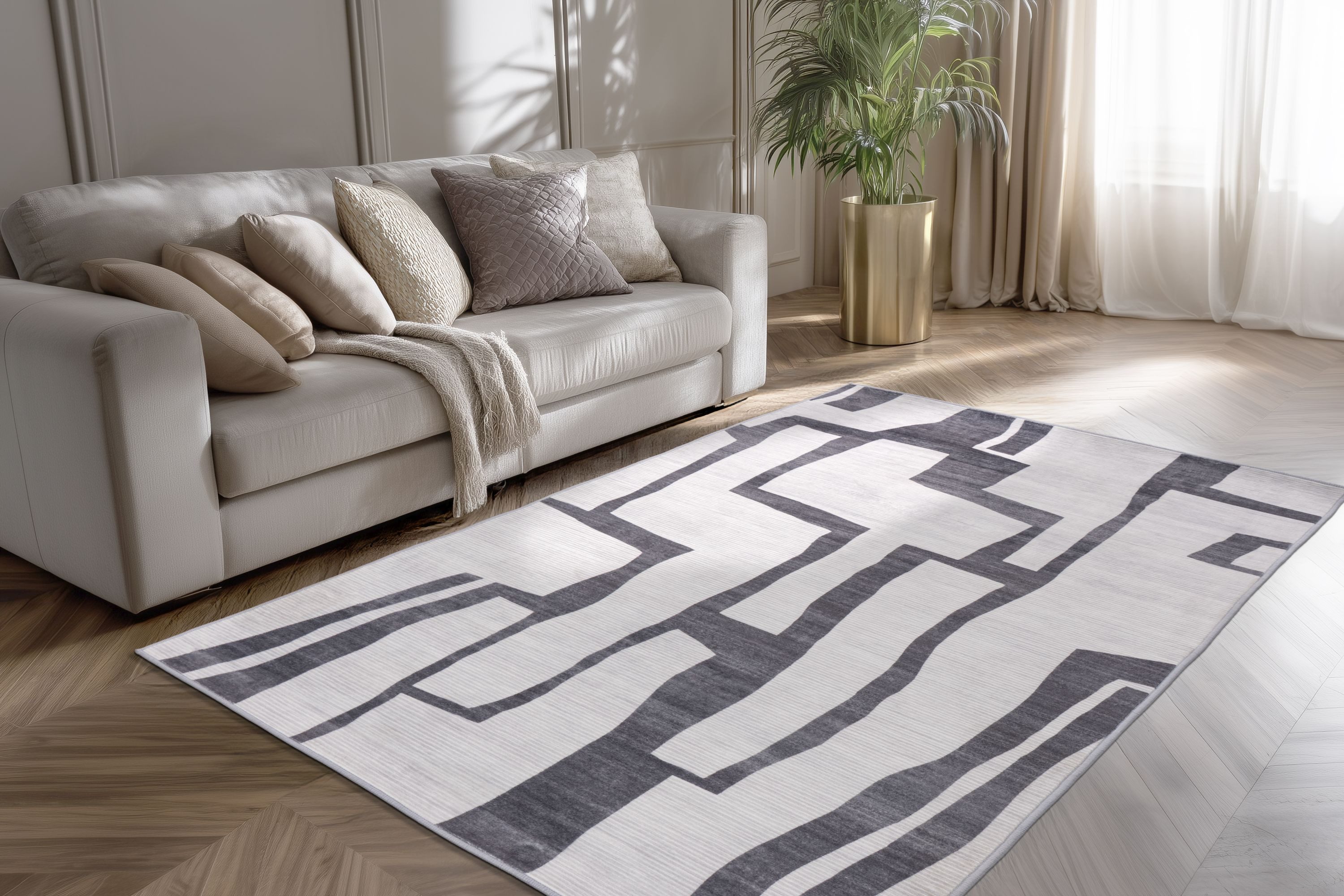 Kayoom Teppich Bluster 325, rechteckig, Höhe: 7 mm, Kurzflor, Wohnzimmer