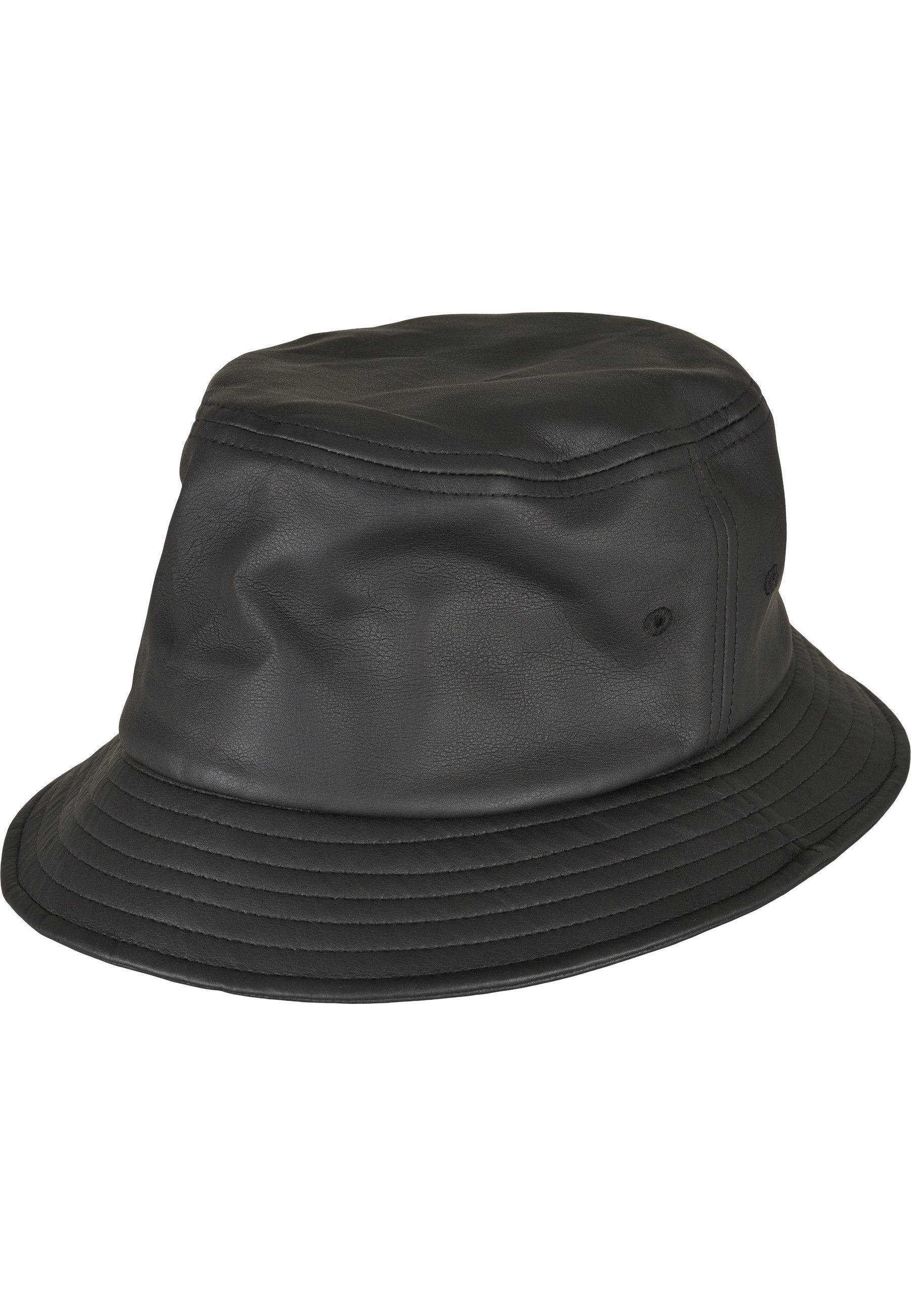 Flexfit Fischerhut Flexfit Bucket Hat Imitation Leather Bucket Hat