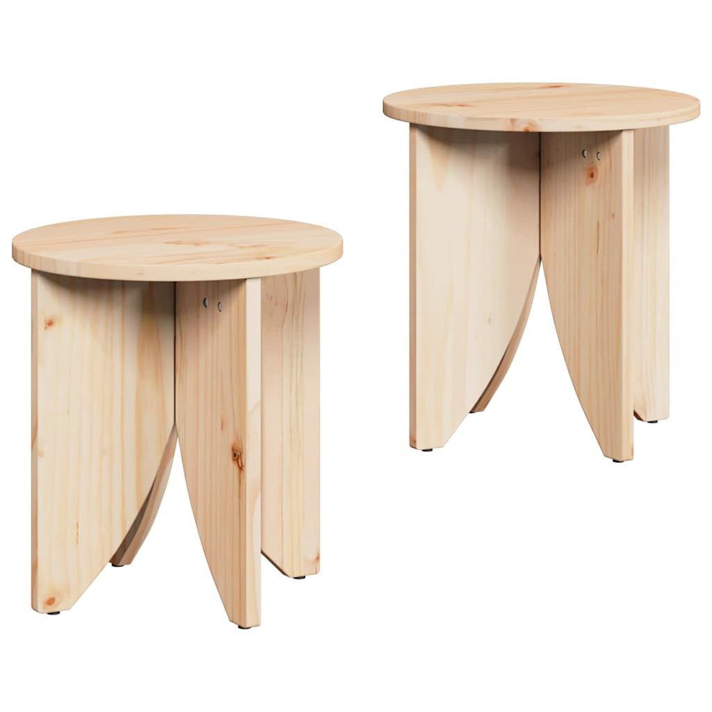 vidaXL Couchtisch Couchtisch 2 pcs Natur 41,5 x 41,5 x 44 cm Massivholz Kiefer (2-St)
