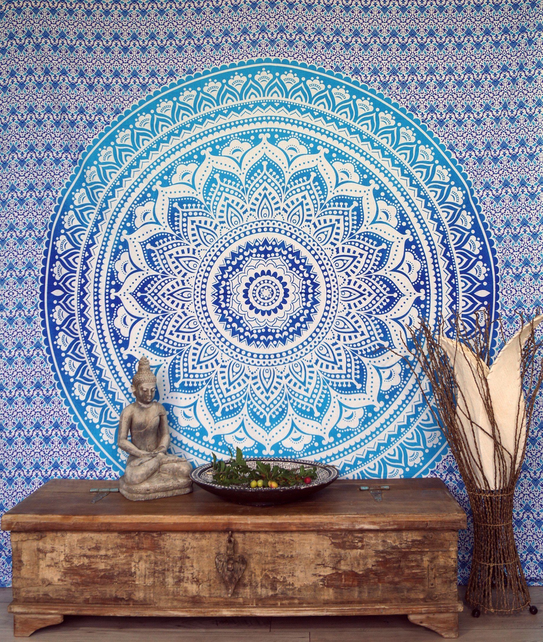 Tagesdecke Boho-Style Wandbehang, indische Tagesdecke.., Guru-Shop