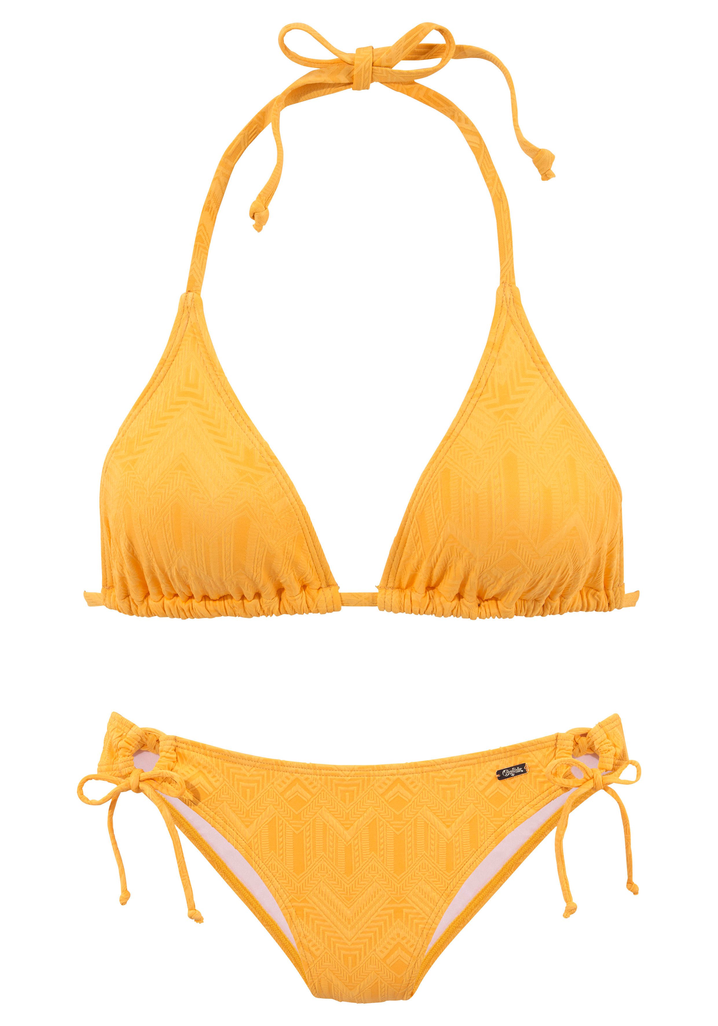 Triangel-Bikini modischer mit Struktur Buffalo gelb