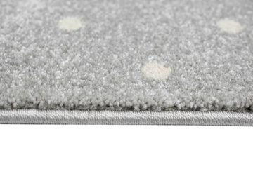 Kinderteppich Spiel Teppich Kinderzimmer Regenbogen Herz Design gepunktet - braun grau, Carpetia, rechteckig, Höhe: 13 mm