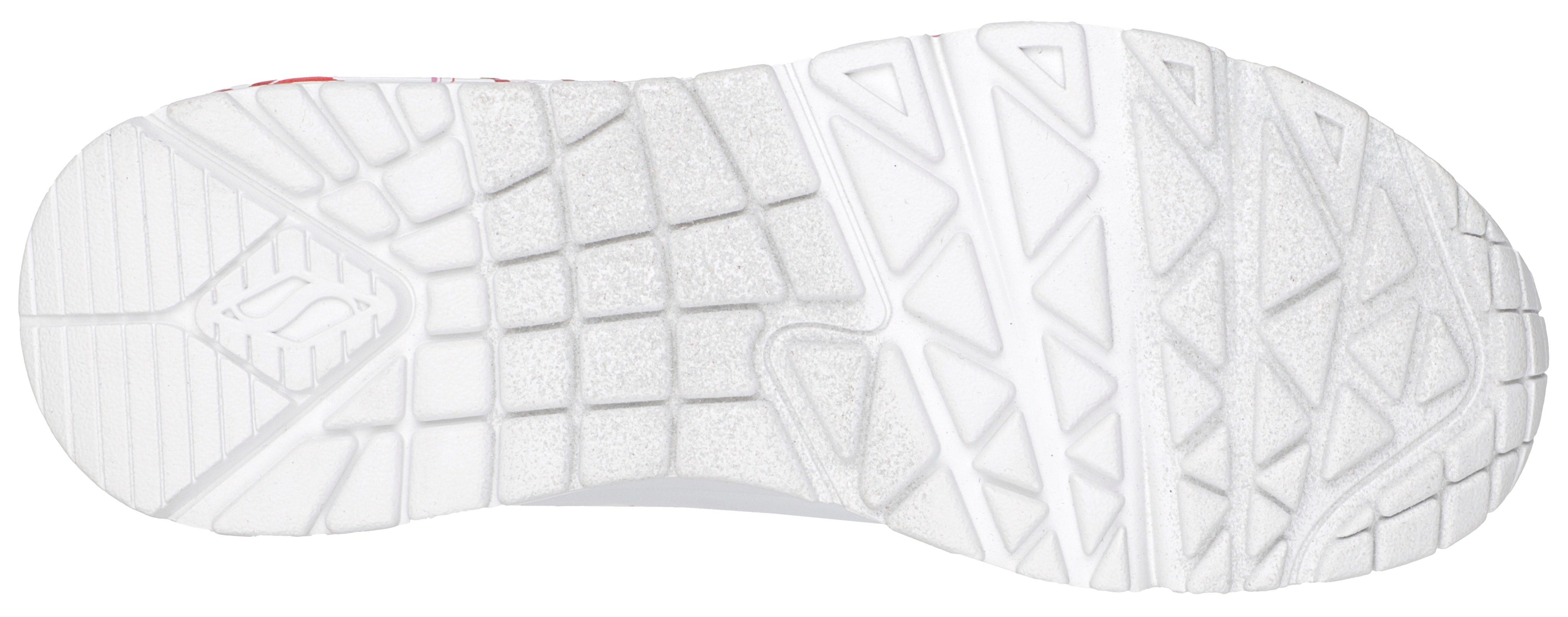 Skechers UNO-SPREAD THE LOVE Wedgesneaker Freizeitschuh, Halbschuh, Schnürschuh mit coolem Graffiti-Print