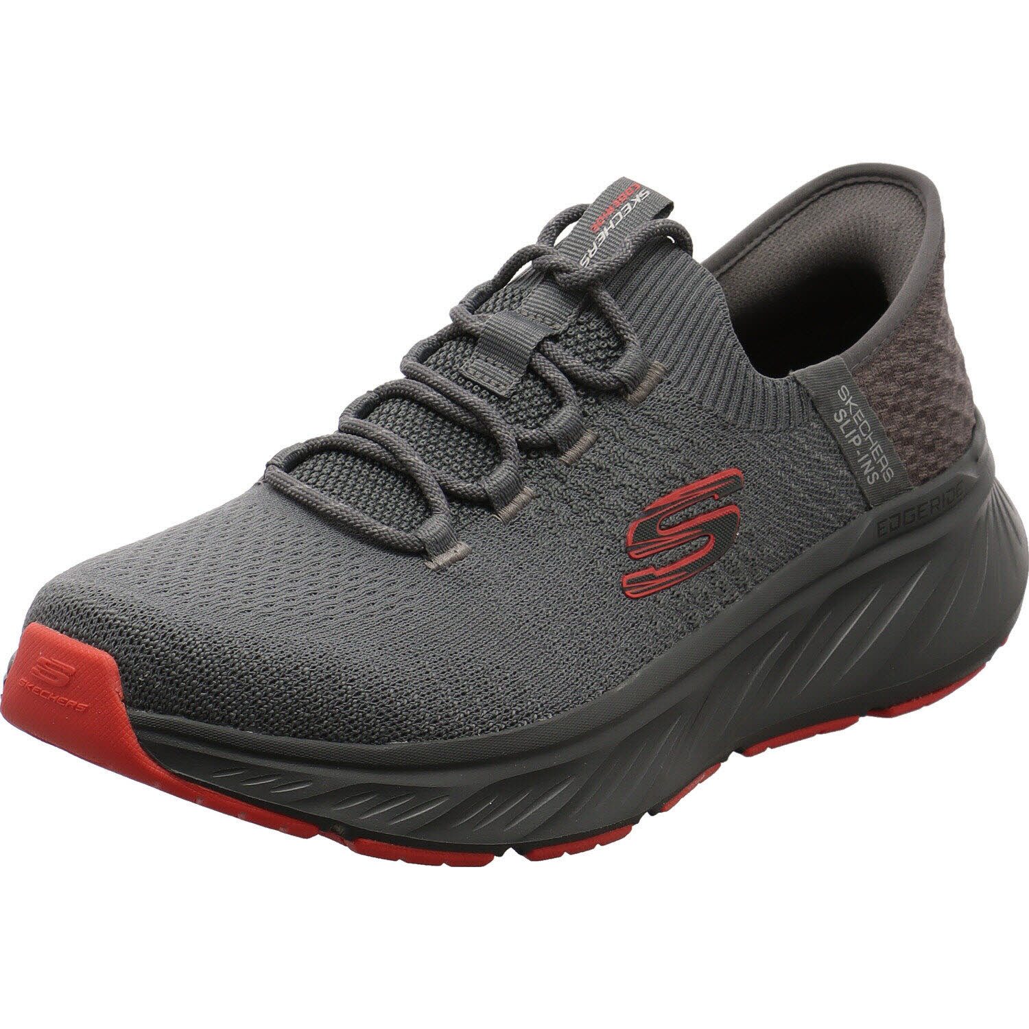 charcoal/red