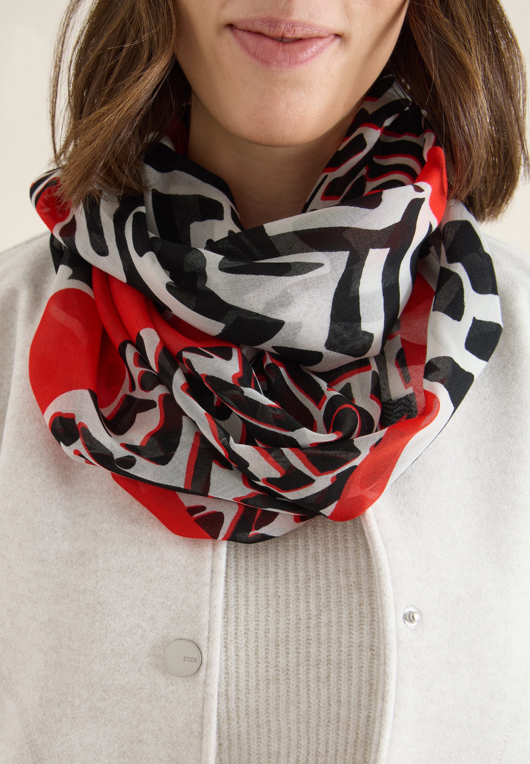 CECIL Loop, mit grafischem Muster günstig online kaufen