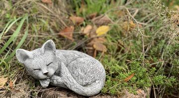 Stone and Style Gartenfigur Steinfigur Katze Leonie frostfest massiver Steinguss