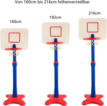 KOMFOTTEU Basketballkorb mit Ständer, aus HDPE, für Kinder und Jugendliche