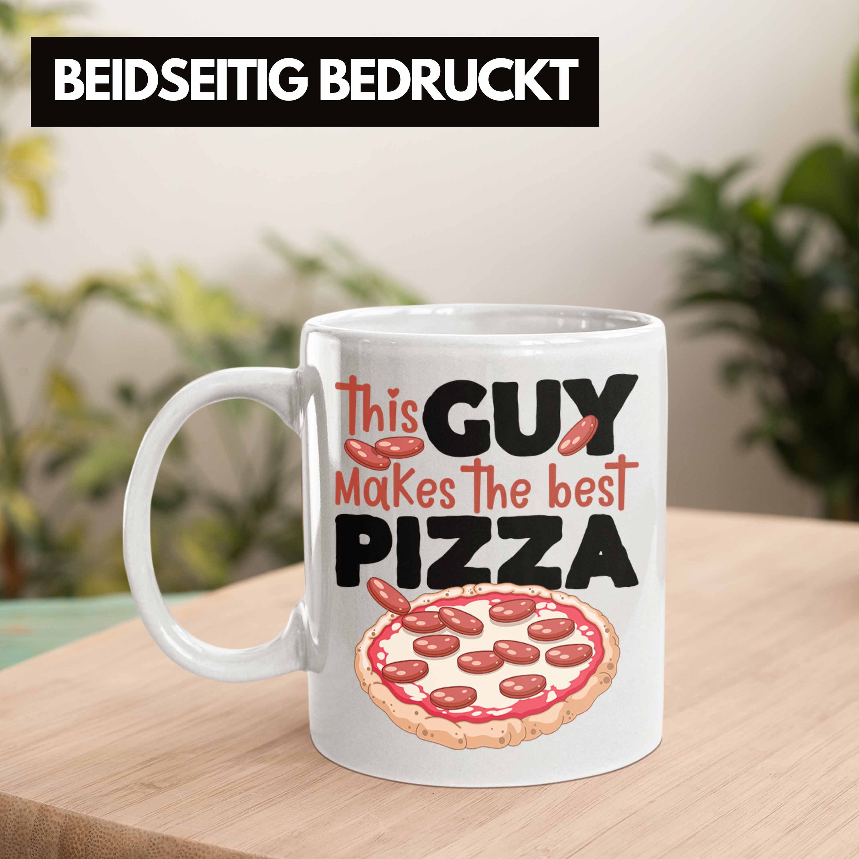 Trendation Pizzabäcker Tasse Weiss Geschenk Lustiger Spruch Pizza Tasse Beste Geschenkidee