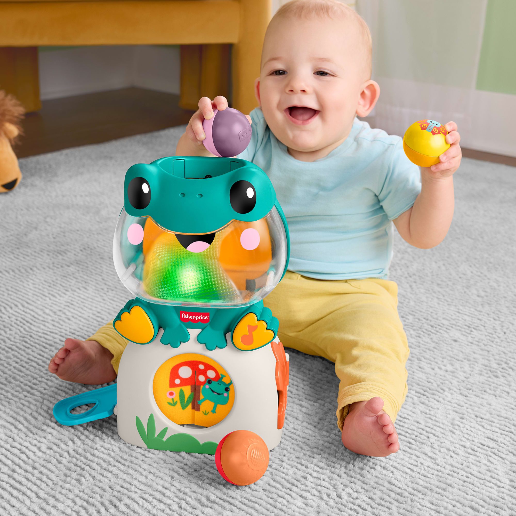 Fisher-Price® Lernspielzeug Leuchtender und rollender Frosch, mit Musik, Lichtern und Geräuschen