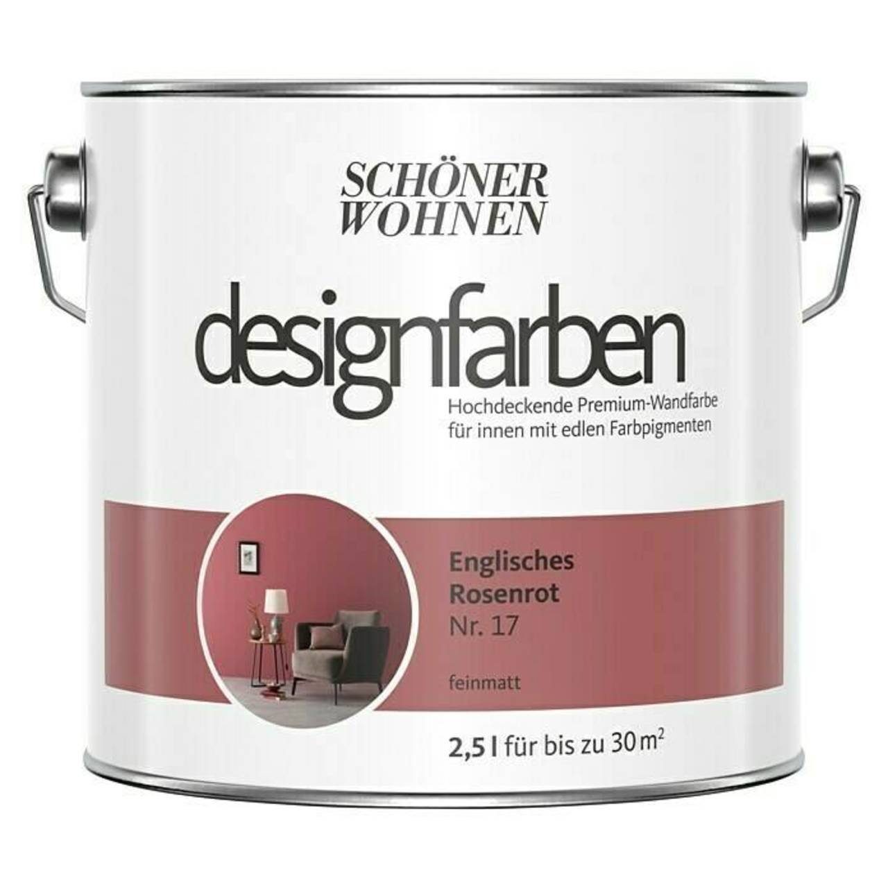 Wand- und Deckenfarbe Englisches Rosenrot Nr. 17