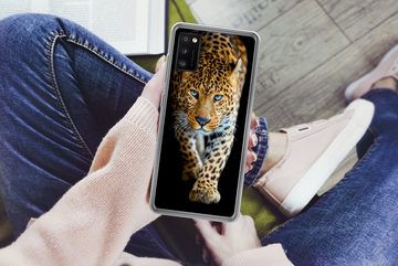 MuchoWow Handyhülle Leopard - Tiere - Porträt - Wildtiere - Schwarz, Handyhülle Samsung Galaxy A41, Smartphone-Bumper, Print, Handy