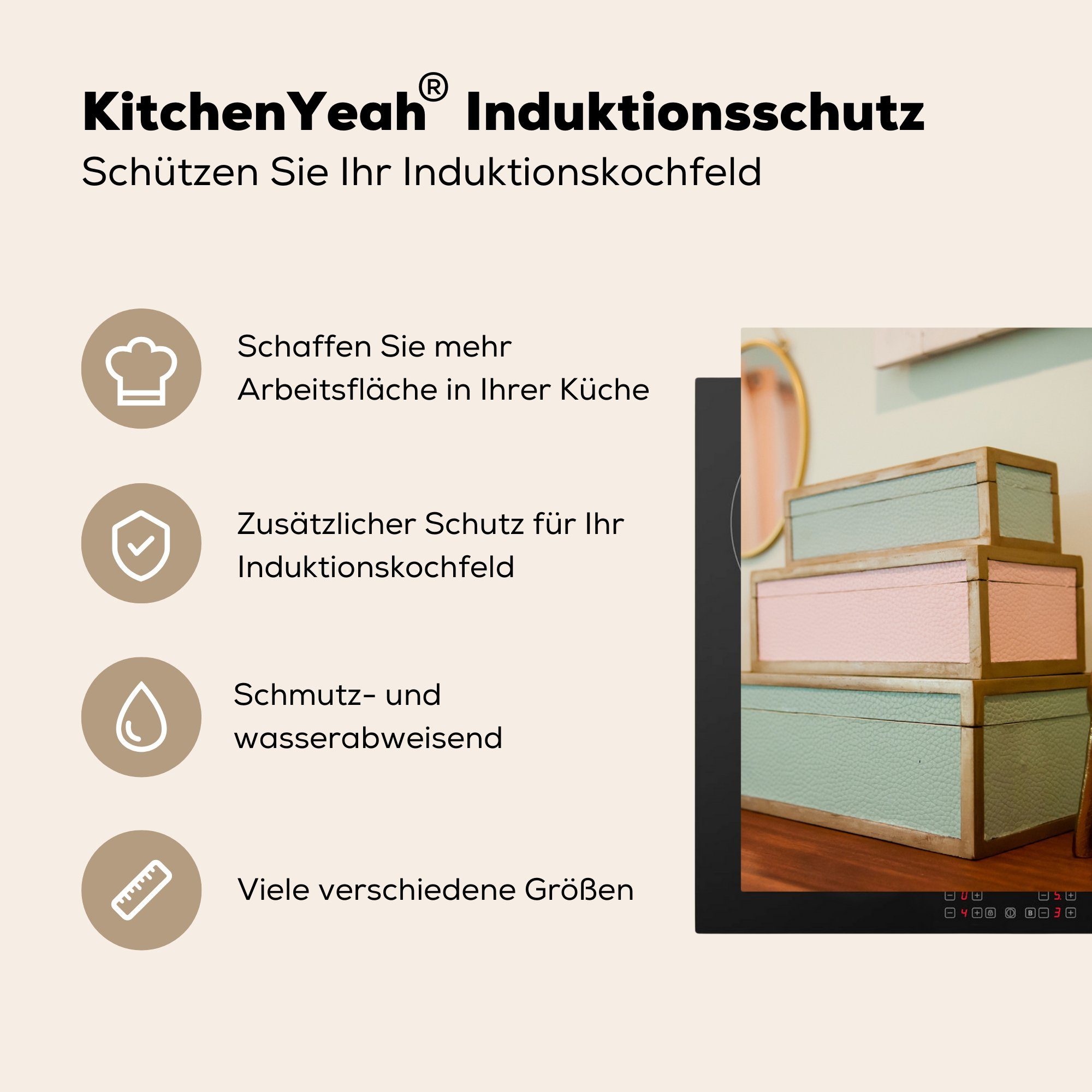 MuchoWow Herdblende-/Abdeckplatte Kinderzimmer cm, küche - tlg), - Box, 78x78 Arbeitsplatte Spielzeug Ceranfeldabdeckung, Vinyl, (1 für