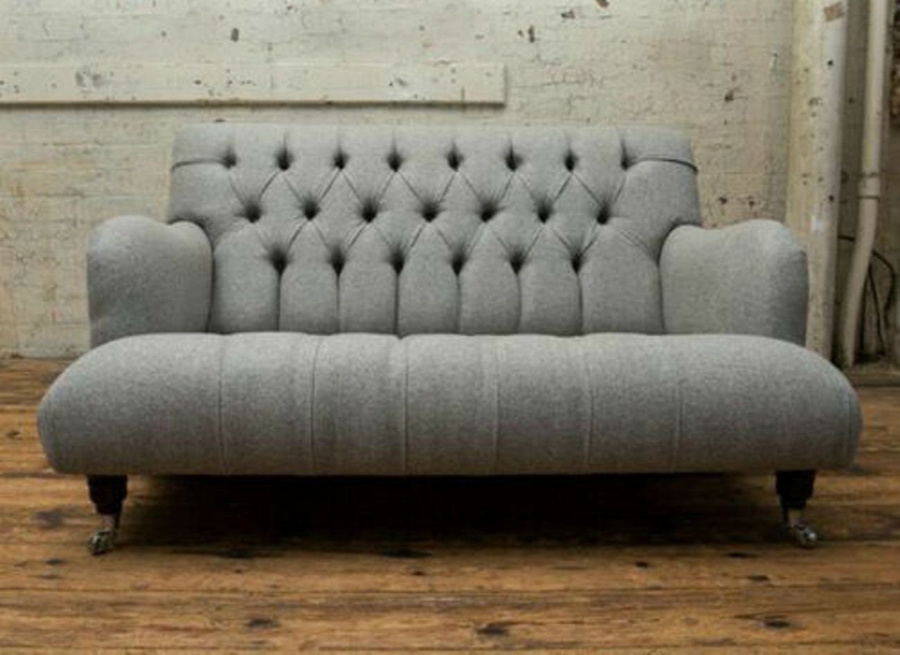JVmoebel 2-Sitzer, Chesterfield Textil Sofa 2 Sitzer Stoffsofas Sofa Polster Sofas Design