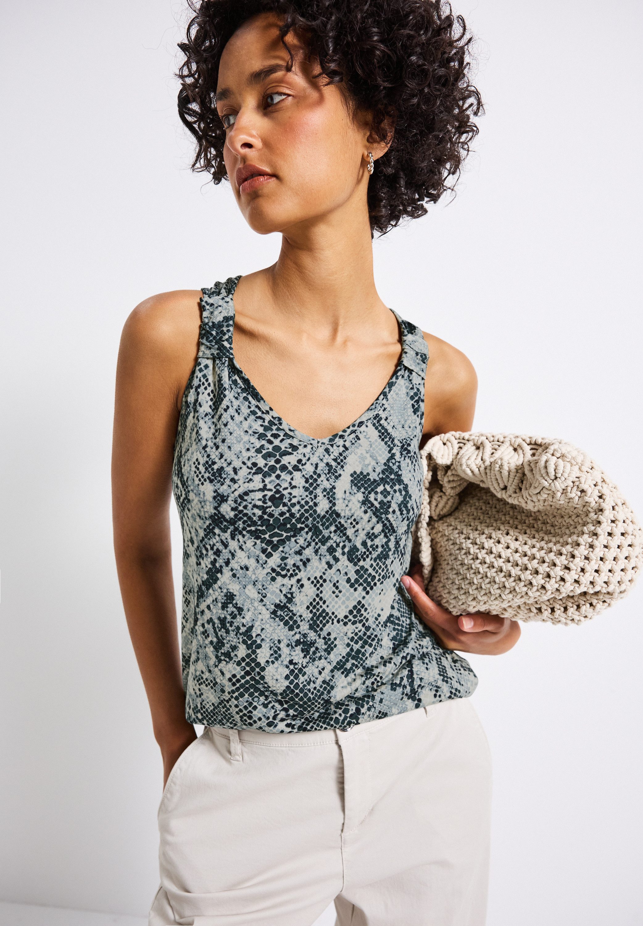 STREET ONE 2-in-1-Tanktop, mit allover Print günstig online kaufen