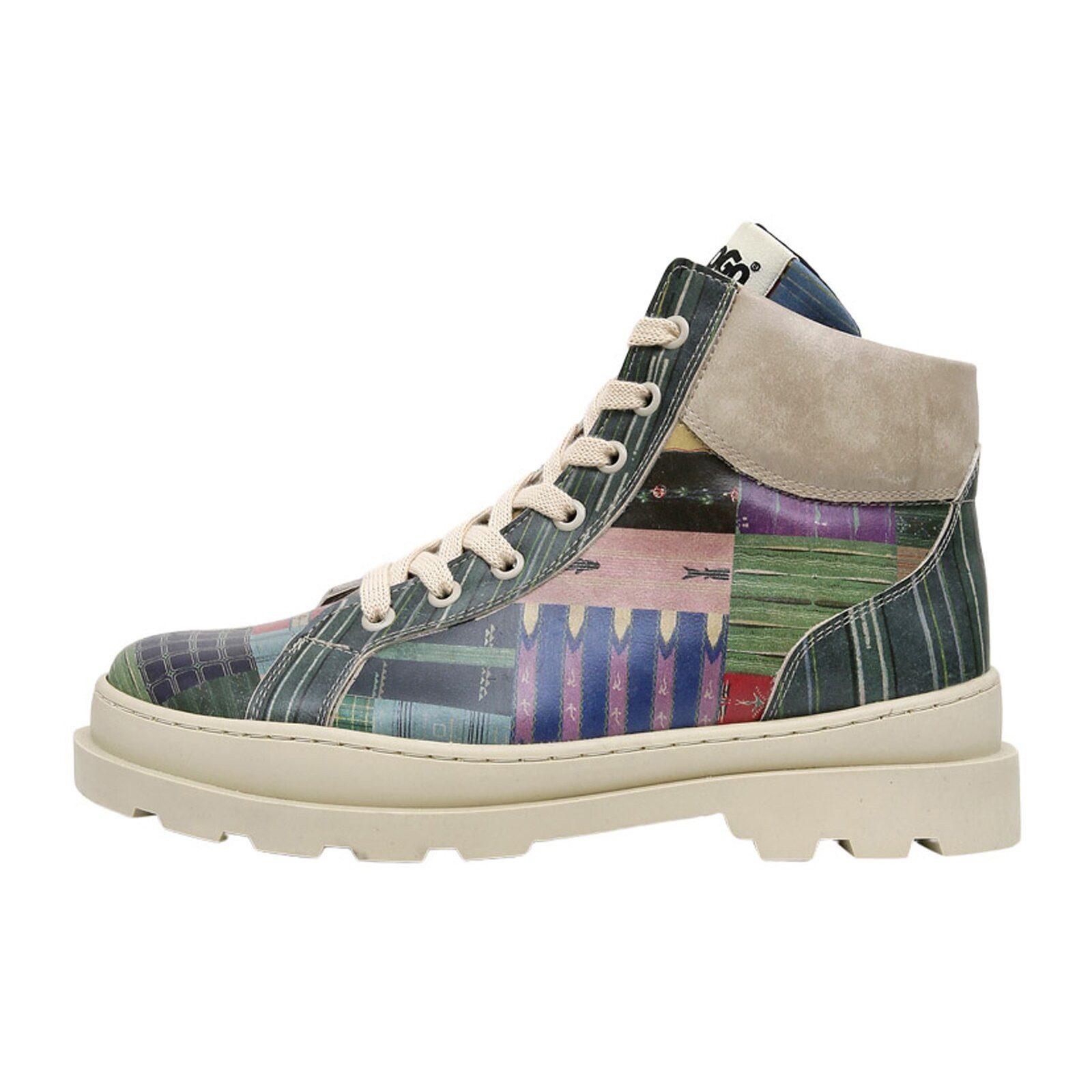 DOGO Adriana Woodblock Patchwork Damen Stiefeletten günstig online kaufen