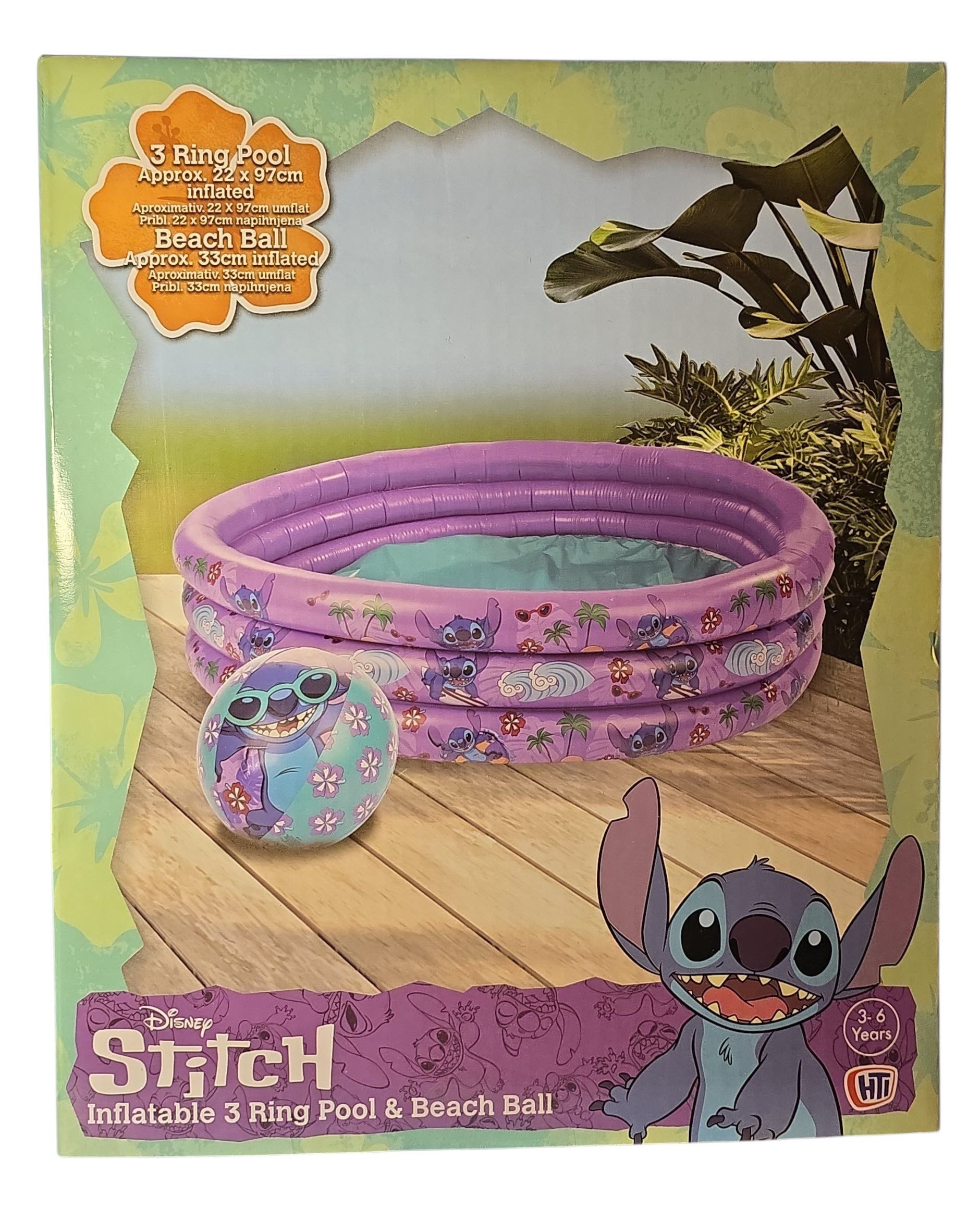 Disney Planschbecken Pool 3 Ringe mit Strandball 100 cm 3 Ring Pool w. Beach Ball
