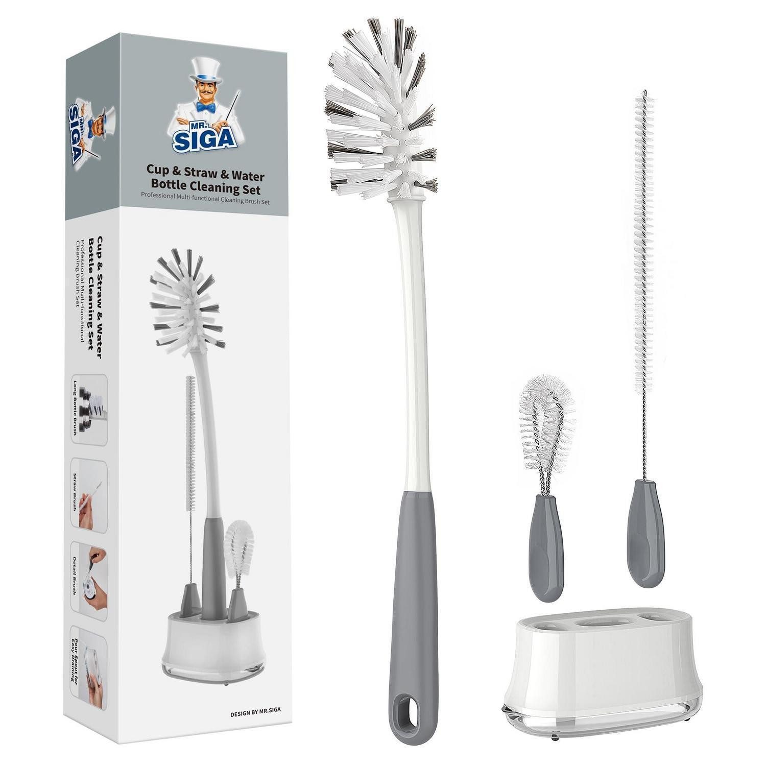 LuxusKollektion Reinigungsbürsten-Set Wasserflaschenbürsten-Set mit Halter, (1-tlg)