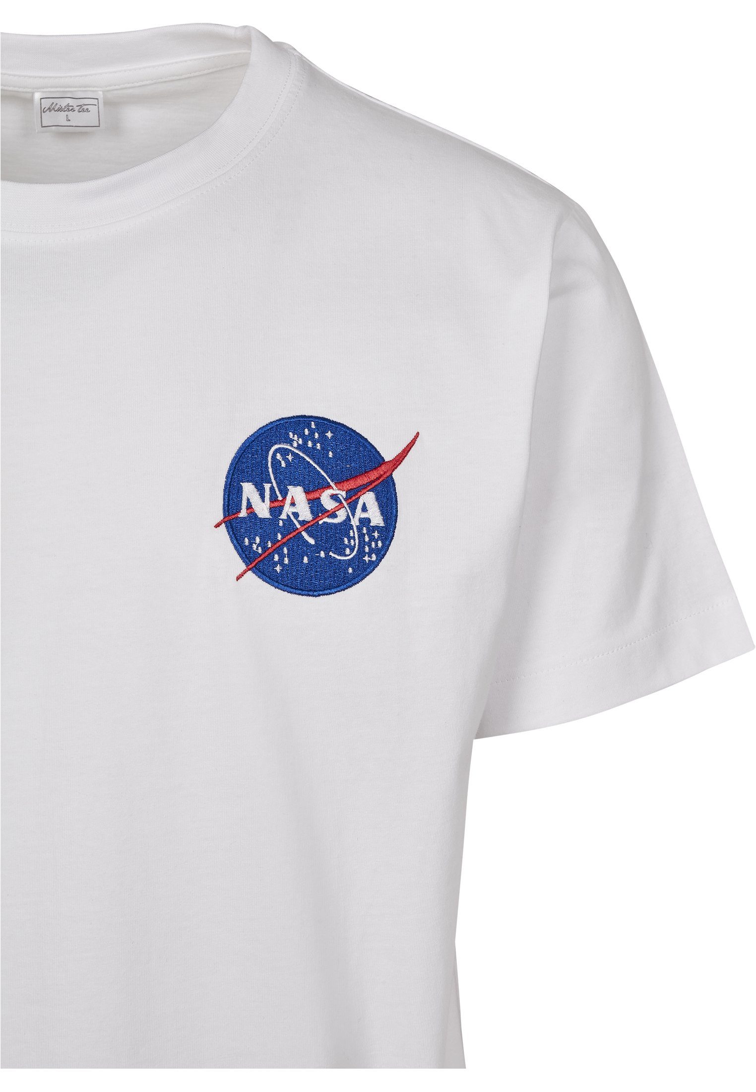 (1-tlg) Embroidery Herren MisterTee Embroidery NASA T-Shirt NASA Logo MT874 Tee white