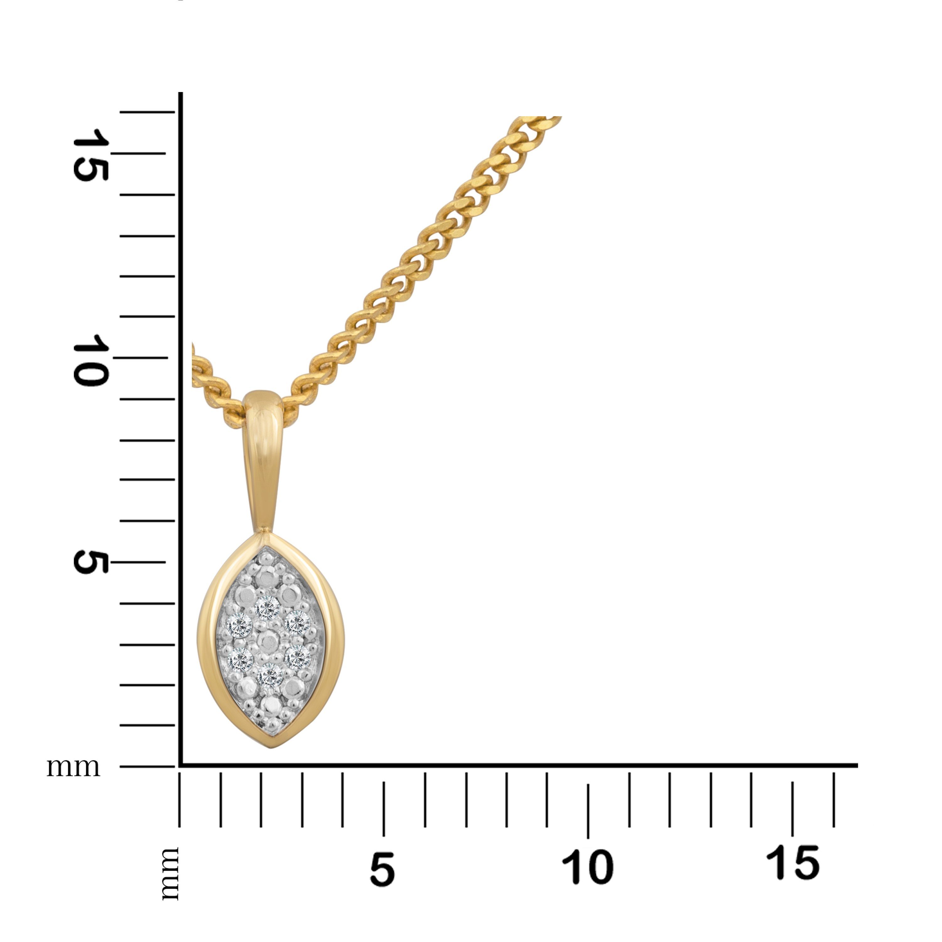 Anhänger mit 0,030ct. Kette Brillant Gold Orolino 585