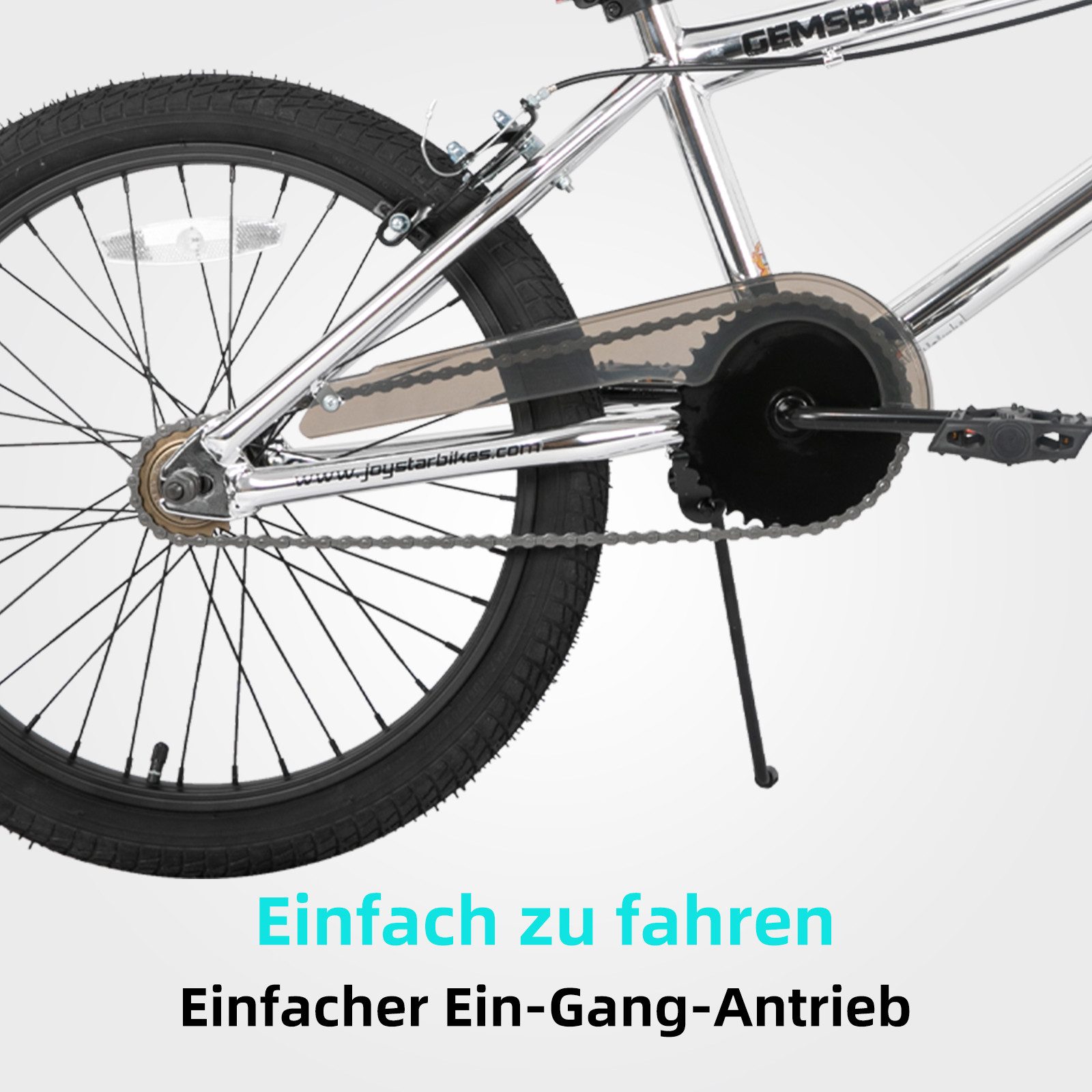HILAND BMX-Rad BMX 20/24 Zoll Kinderfahrrad, Stahlrahmen, Stunt-Pegs, Doppelbremsen