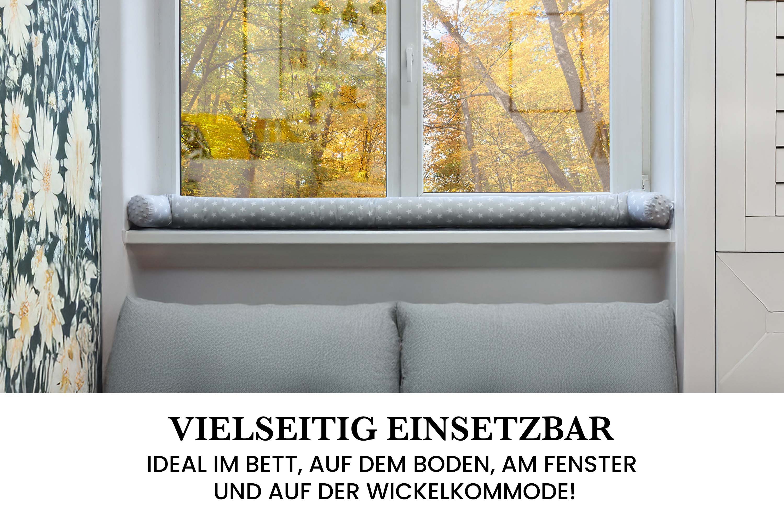 Amilian Nestchenschlange Bettschlange 210cm - Seitenschläferkissen - Nestschlangen, (Nestchenschlange für Kinderbett, Nestchen, Bettumrandung als Kopfschutz, Ka – Bild 5 von 5