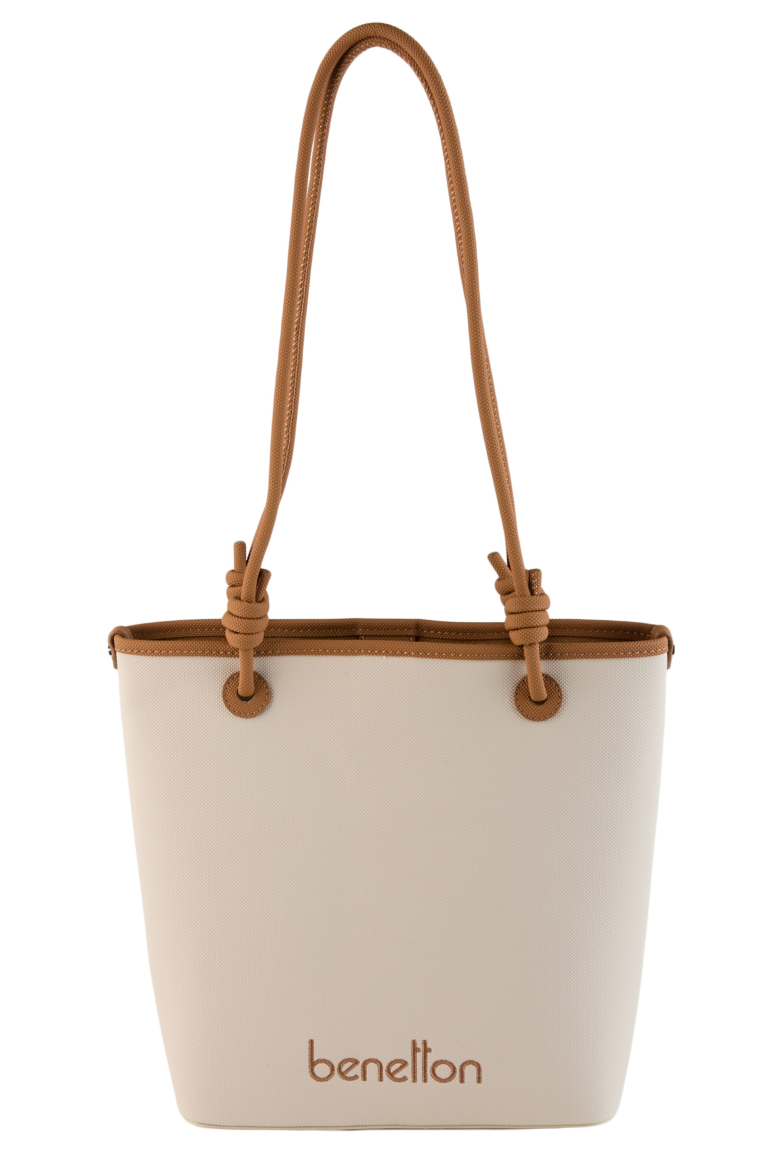 United Colors of Benetton Shopper Damen Tasche – Shopping Bag – Schultertasche – Handtasche Unifarben M, große Schultertasche für Reisen, Arbeit, Shoppen und Alltag
