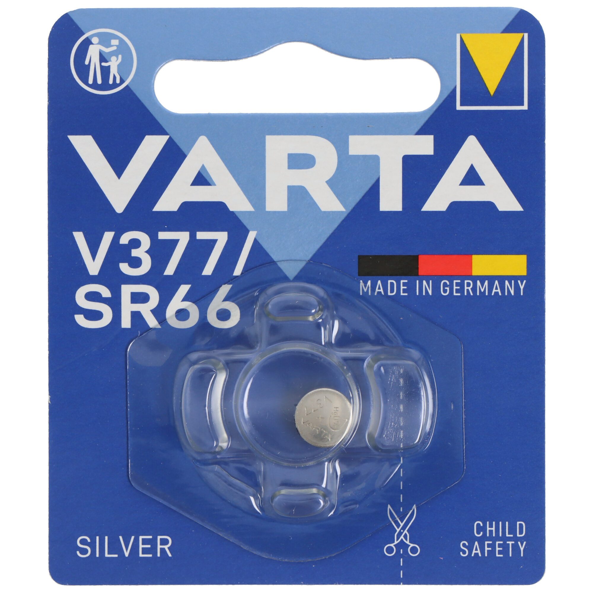 VARTA Varta Batterie Silver Oxide, Knopfzelle, 377, V377, SR66, 1.55V Elect Knopfzelle, (1,6 V)