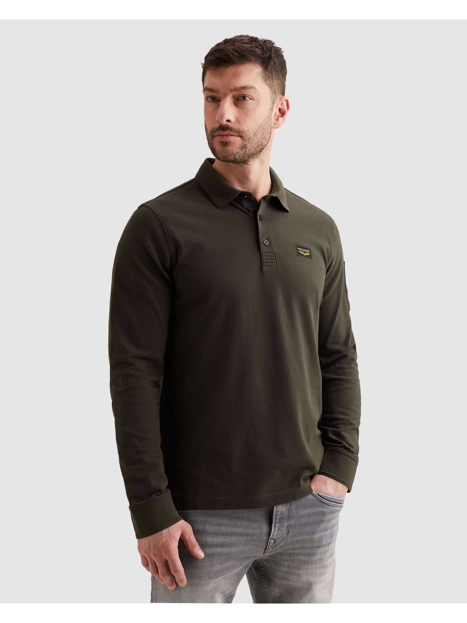 Langarm-Poloshirt