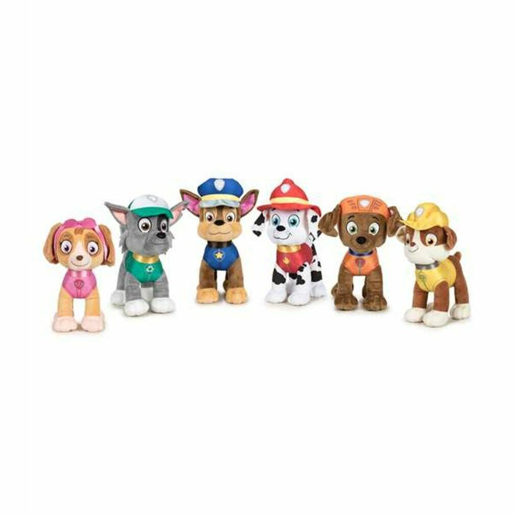 Play by Play Stoffpuppe Paw Patrol Plüschtier Rubble 28cm günstig online kaufen