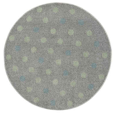 Kinderteppich Confetti rund, Happy Rugs, rund, Höhe: 18 mm, weicher Flor
