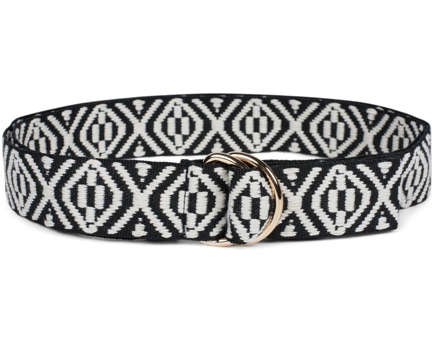 styleBREAKER Stoffgürtel Stoff Gürtel mit Azteken Muster und D-Ring Schnalle (1-St)