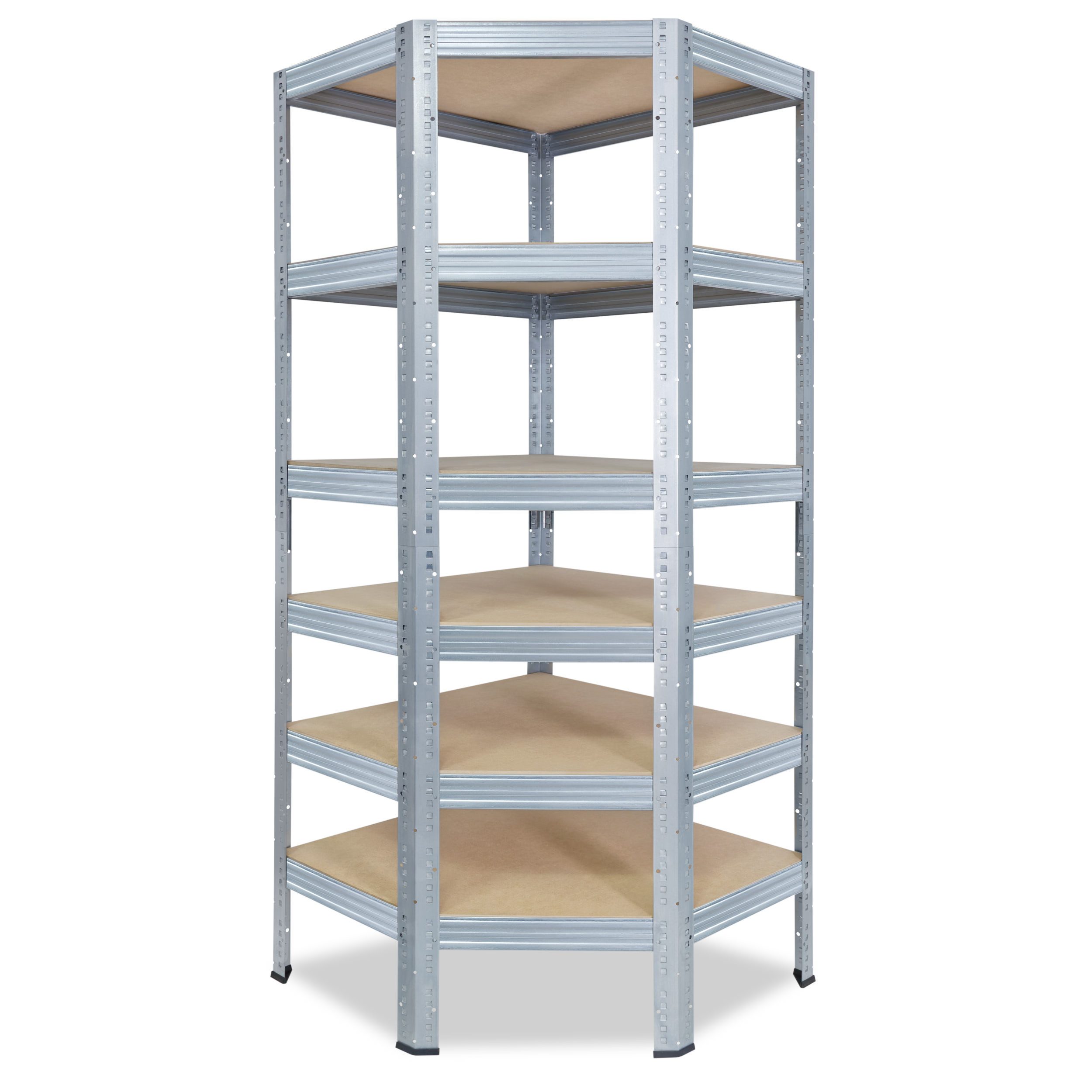 shelfplaza Eckregal PRO, 200x70x40cm verzinkt, Metall Eckregal stehend mit 6 Böden