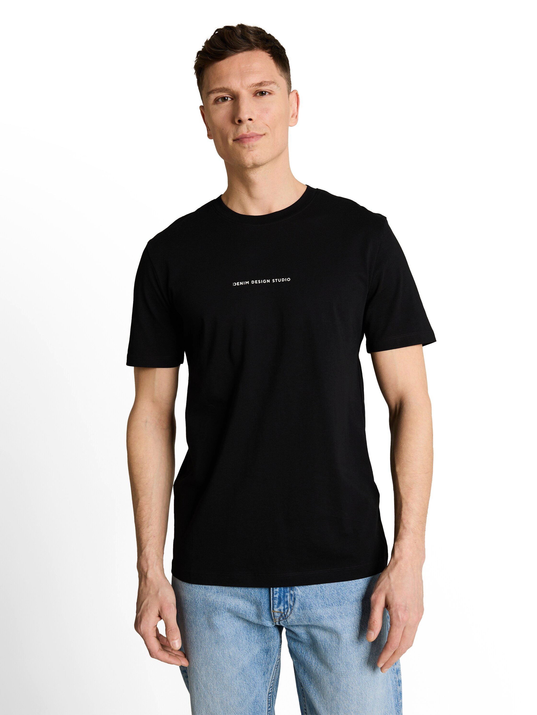 TOM TAILOR Denim Kurzarmshirt mit großem Rückenprint
