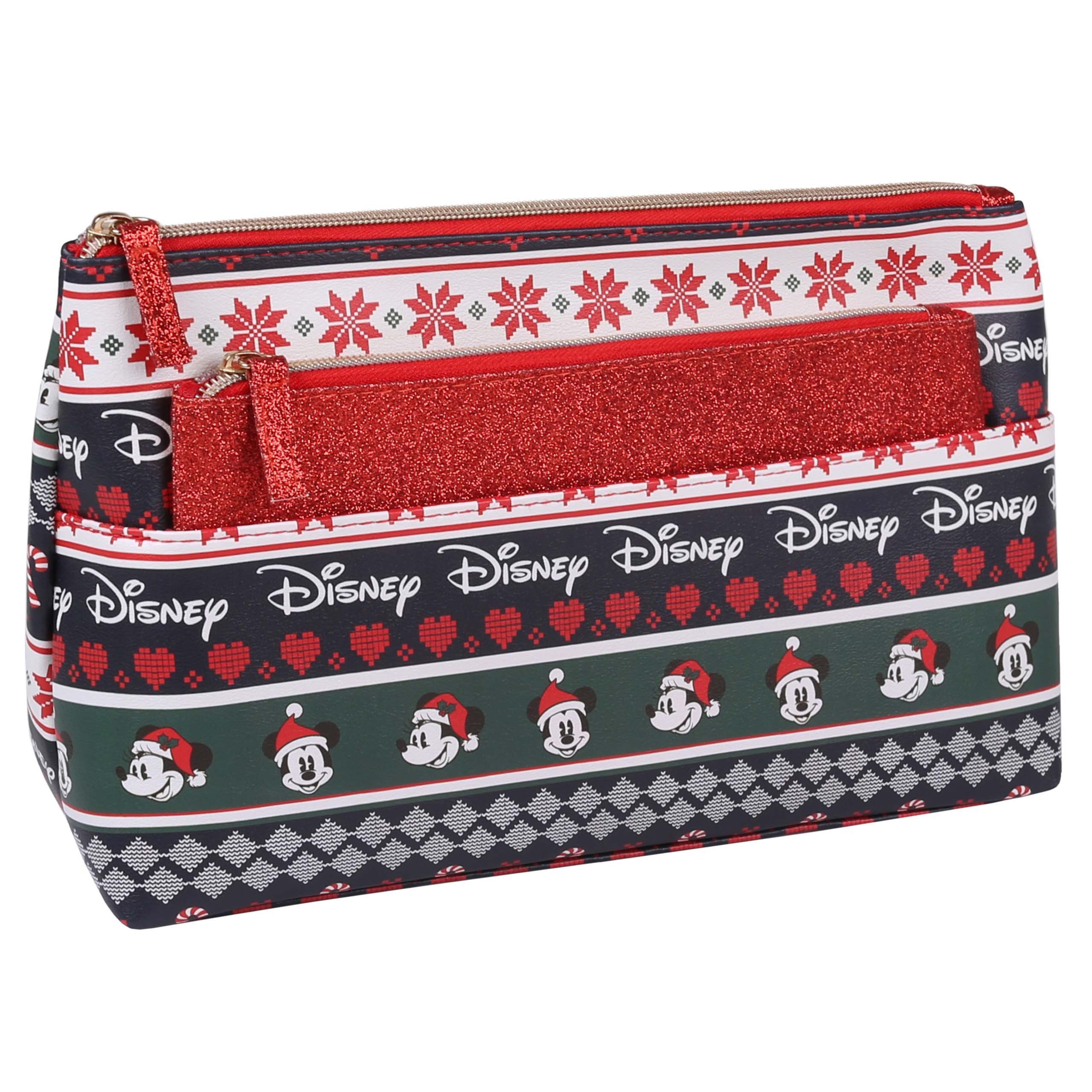 Disney Kulturbeutel 2x Weihnachtlicher Kulturbeutel Mickey Maus Disney