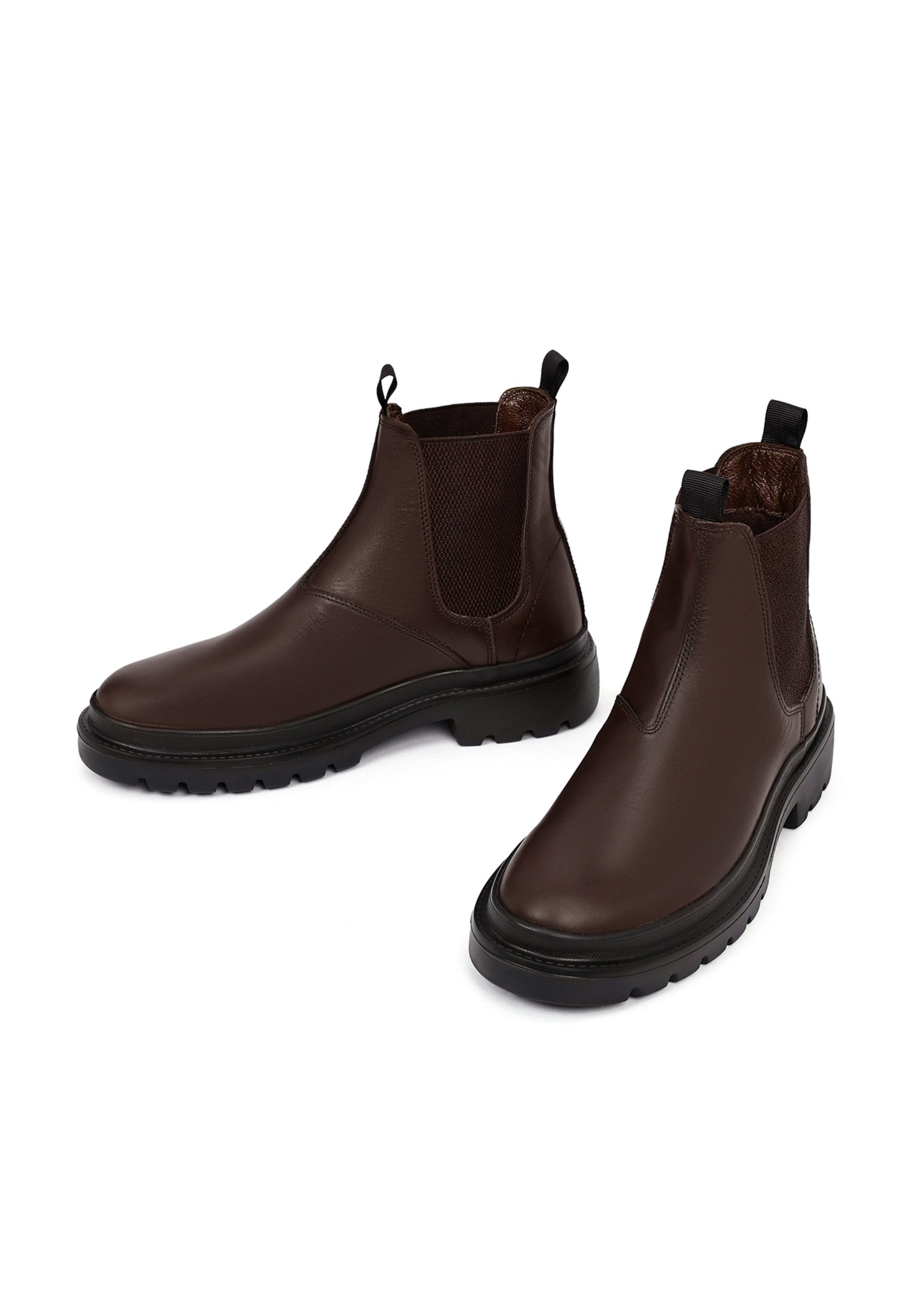 Derimod Chelsea-Stiefel aus Leder Chelseaboots Lederfutter, Gummisohle