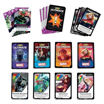 Mattel® Spiel, Mattel HVM25 - UNO Ultimate - Marvel - Kartenspiel mit 4 Folienkarten
