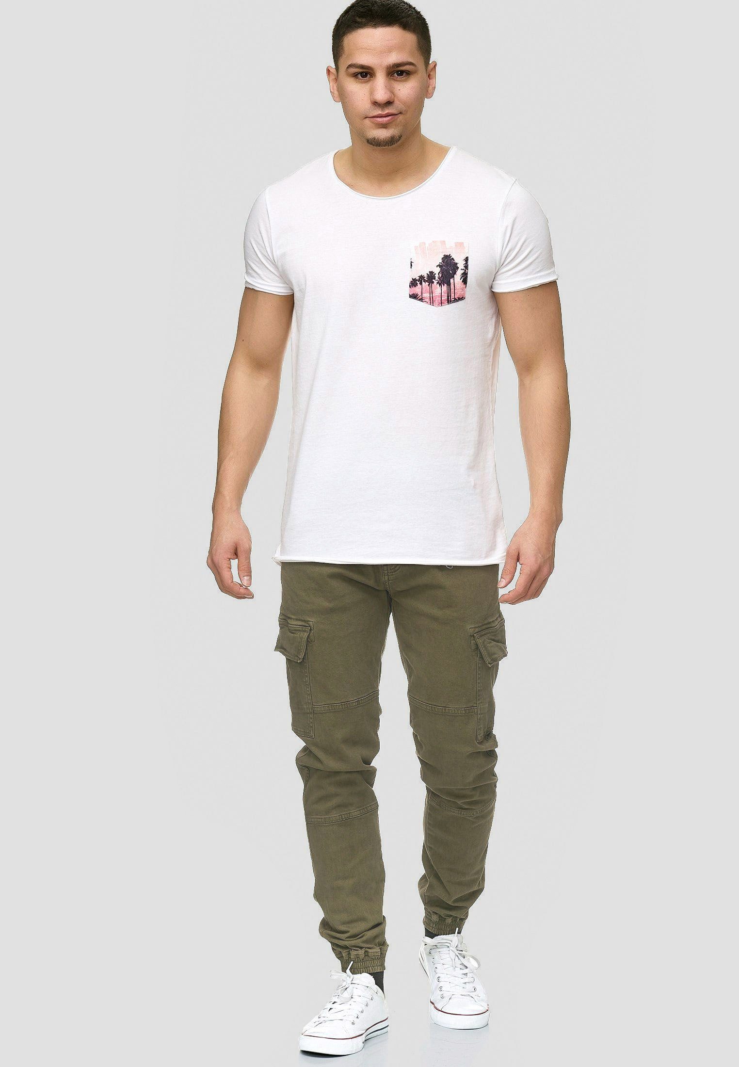 Indicode Cargohose Herren August Cargo Hose Herrenhose mit 6 Taschen